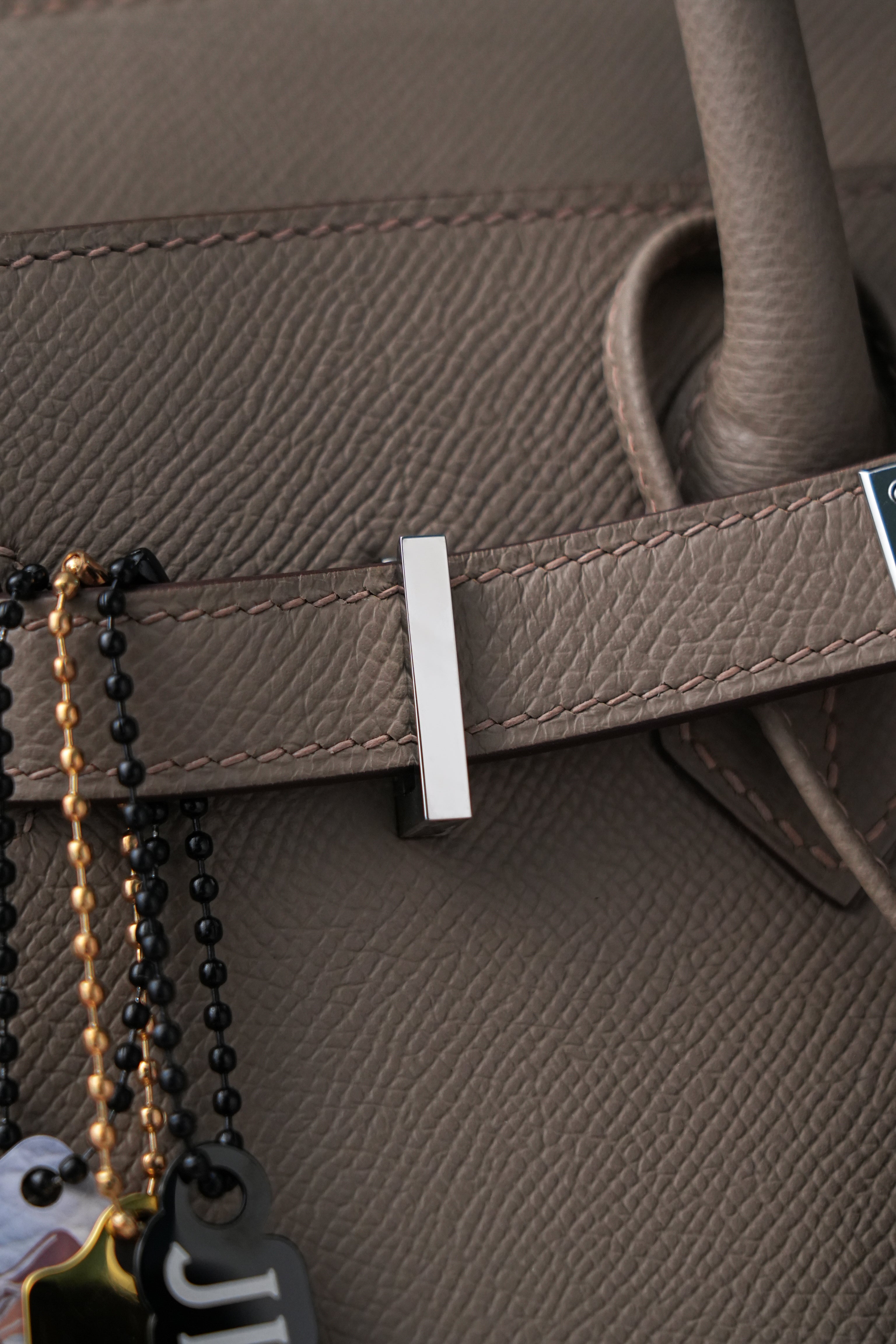 Birkin- All Handmade Golden / Sliver Etoupe ep leather