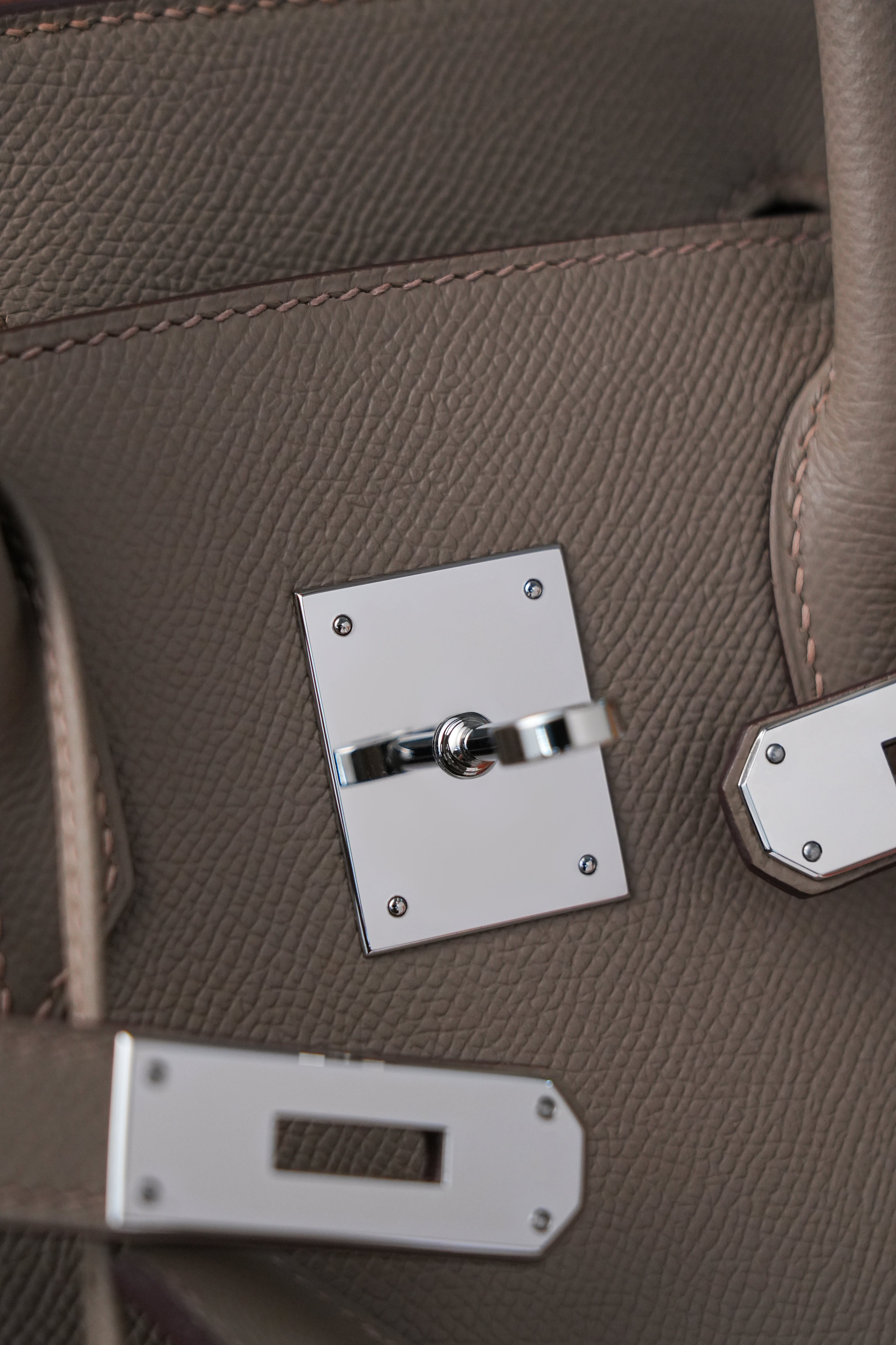 Birkin- All Handmade Golden / Sliver Etoupe ep leather