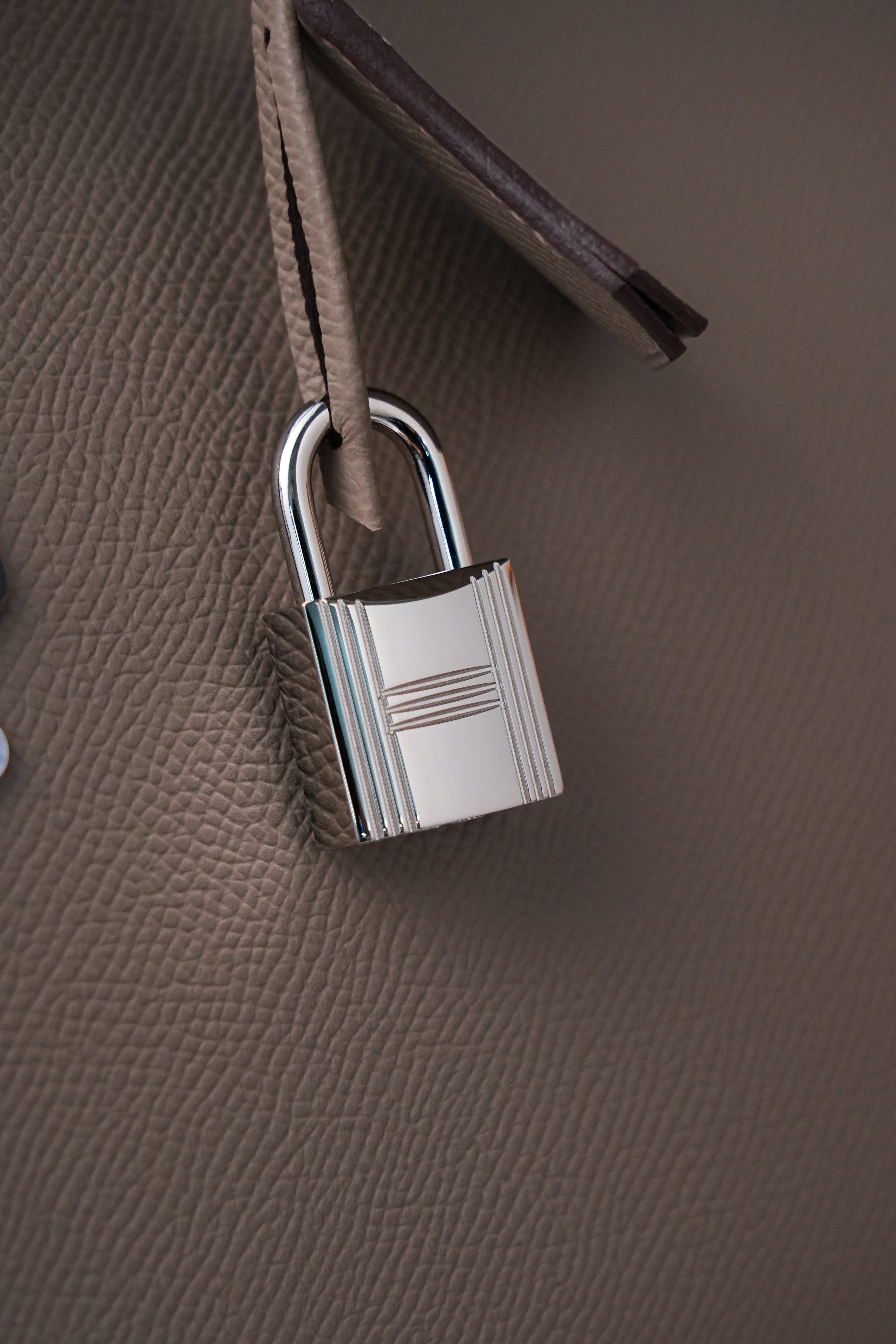 Birkin- All Handmade Golden / Sliver Etoupe ep leather