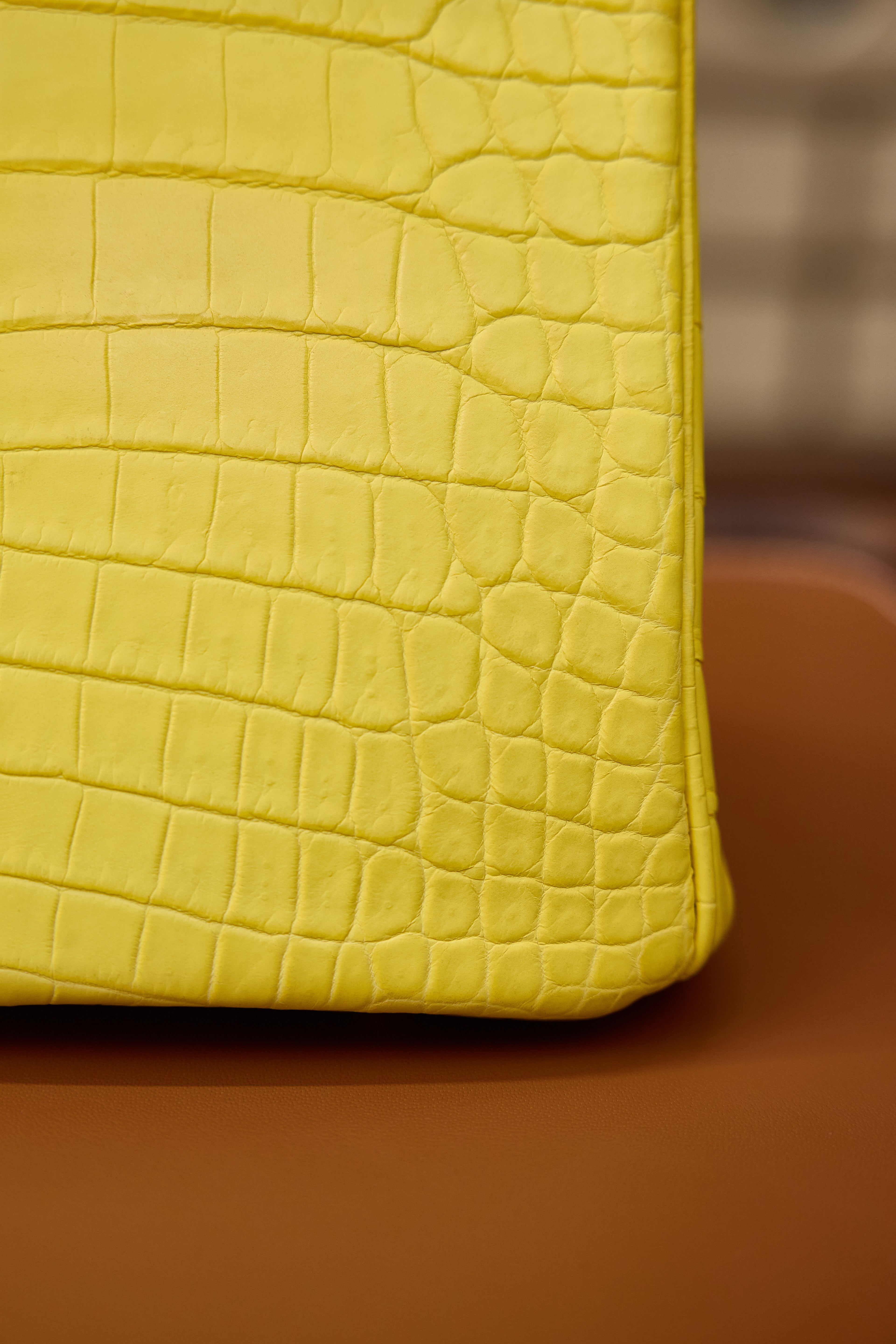 BK-2024 All Handmade Golden / Sliver  Hardware Cumboo  Porosus Crocodile leather