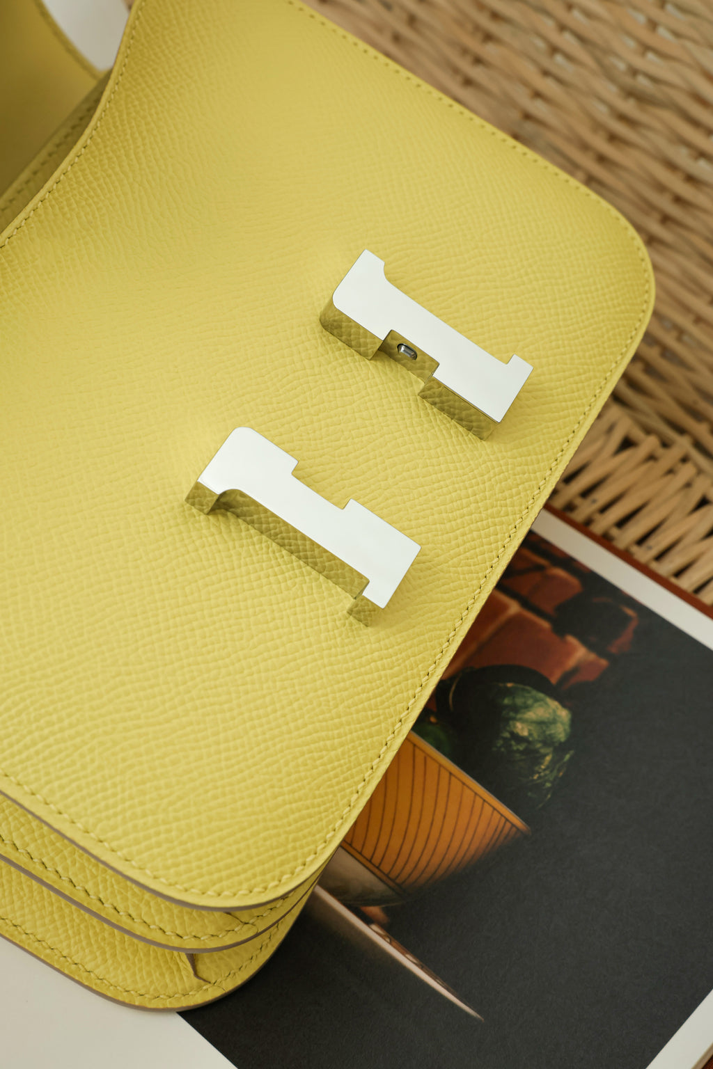 Constance- All Handmade Golden / Sliver Jaune Poussin ep leather