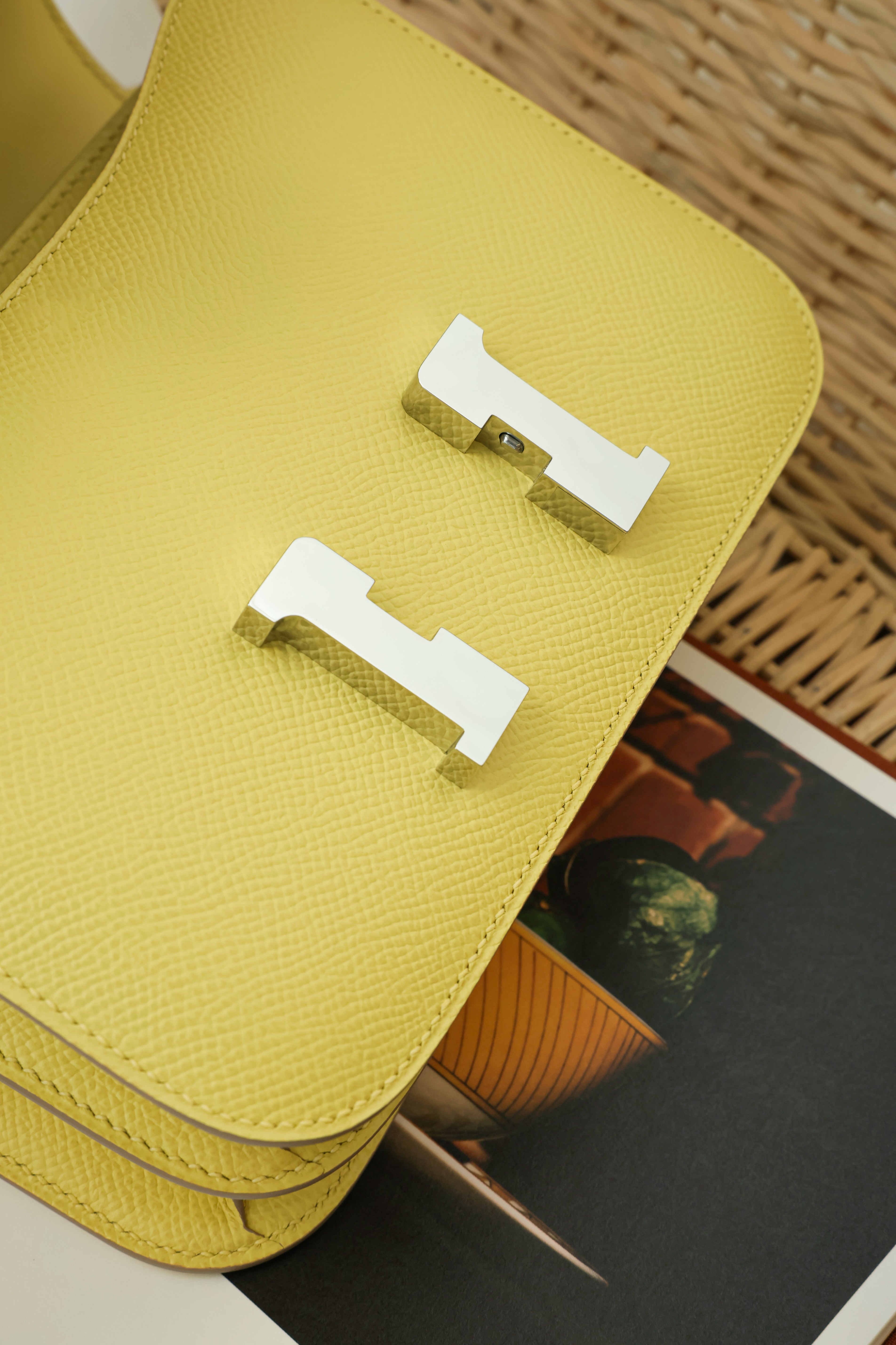 Constance- All Handmade Golden / Sliver Jaune Poussin ep leather