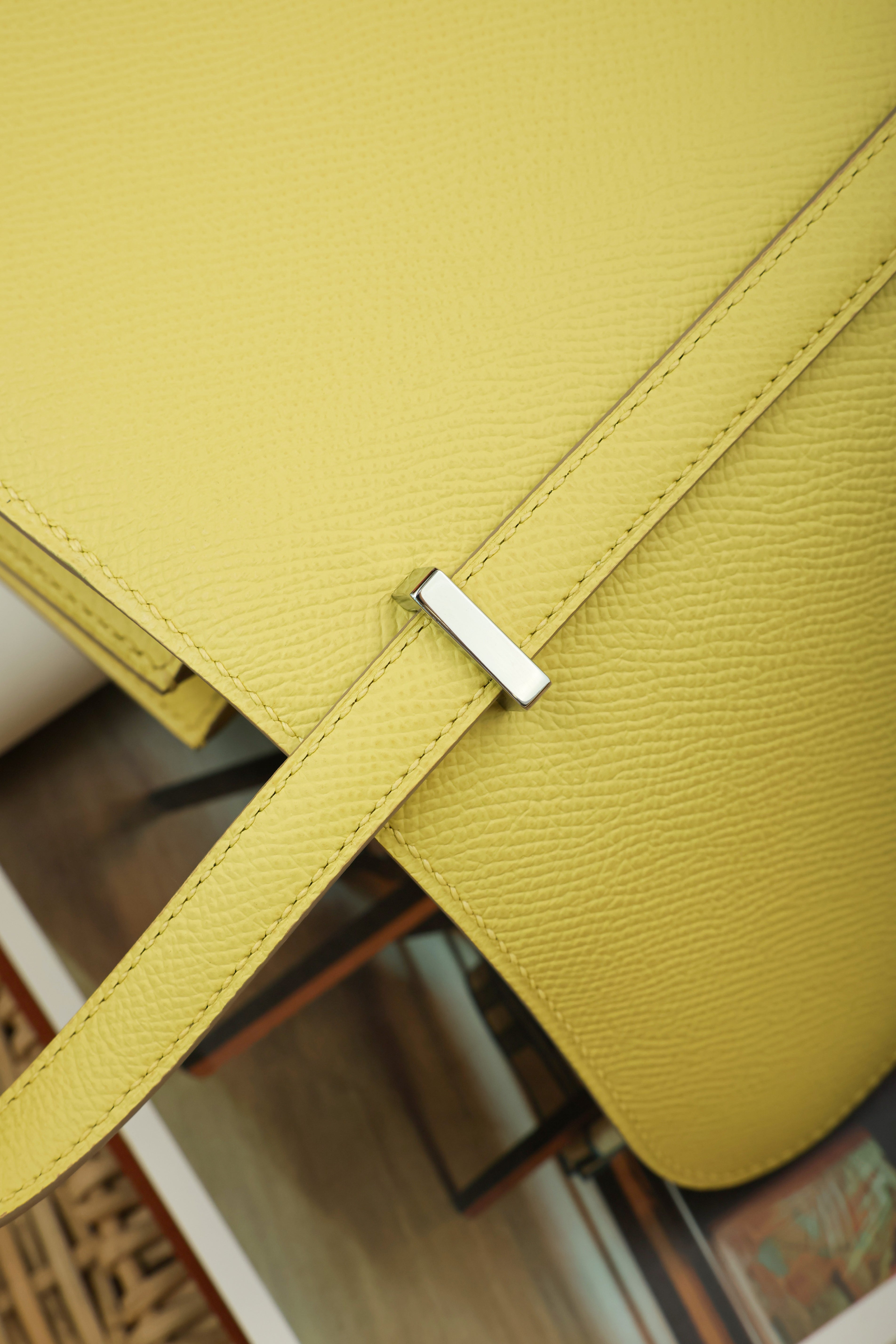 Constance- All Handmade Golden / Sliver Jaune Poussin ep leather