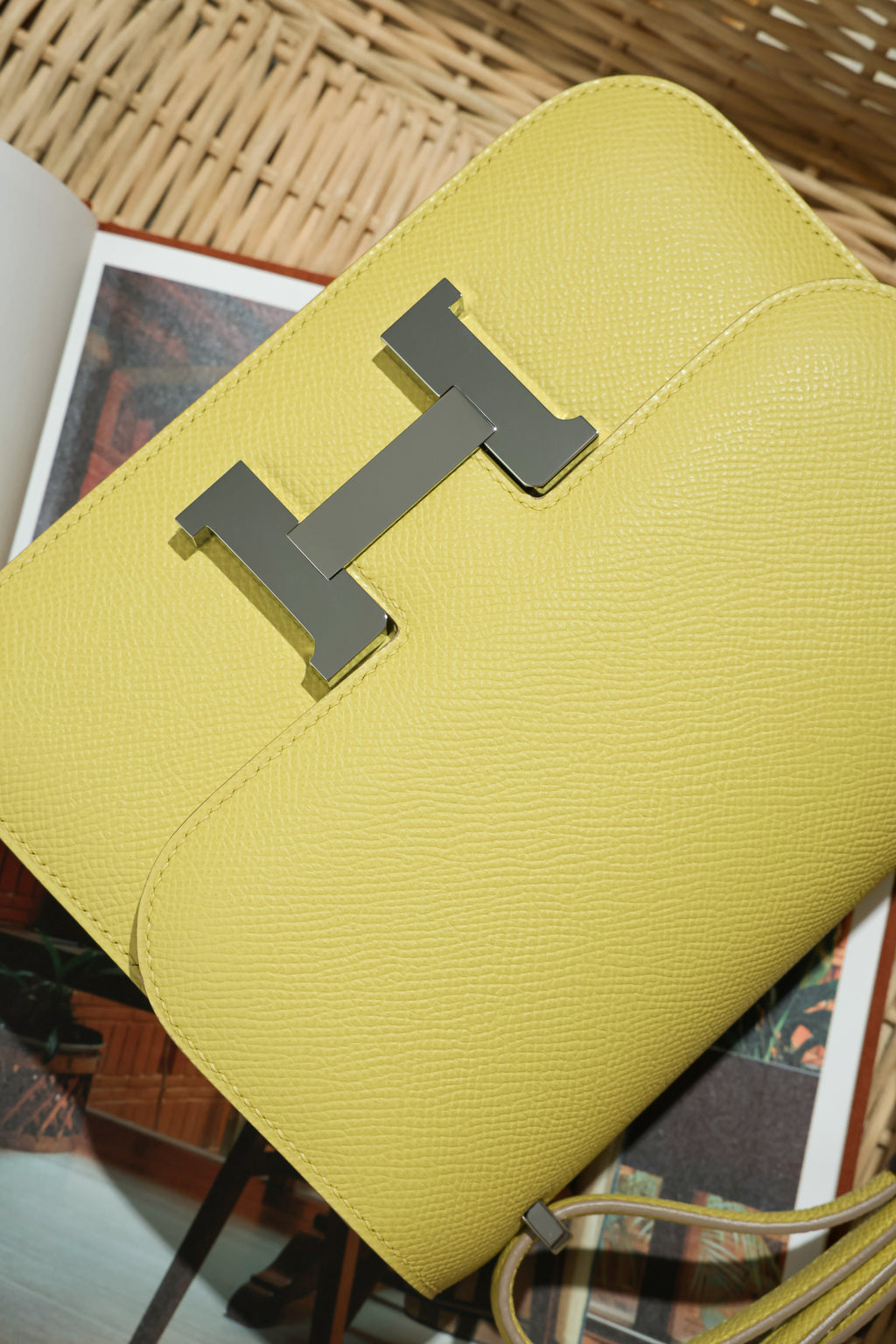 Constance- All Handmade Golden / Sliver Jaune Poussin ep leather