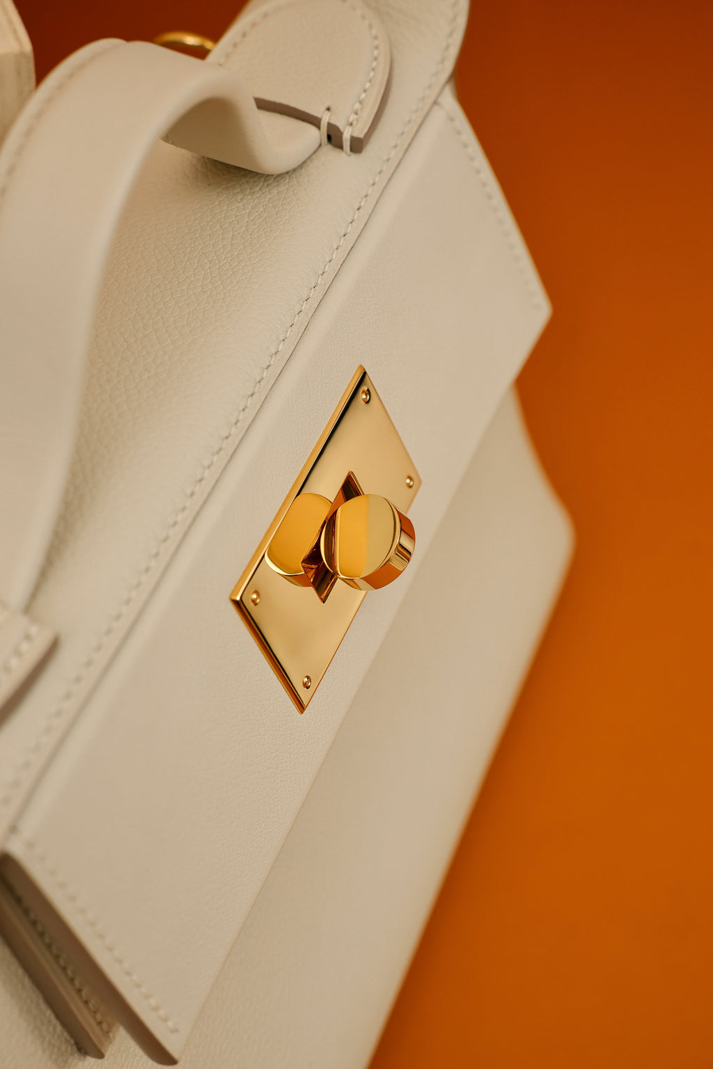 2424- All Handmade Golden / Sliver Hardware Blanc TC eather