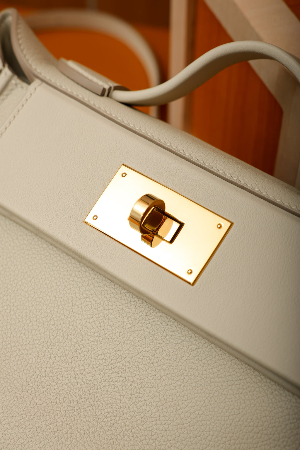 2424- All Handmade Golden / Sliver Hardware Blanc TC eather