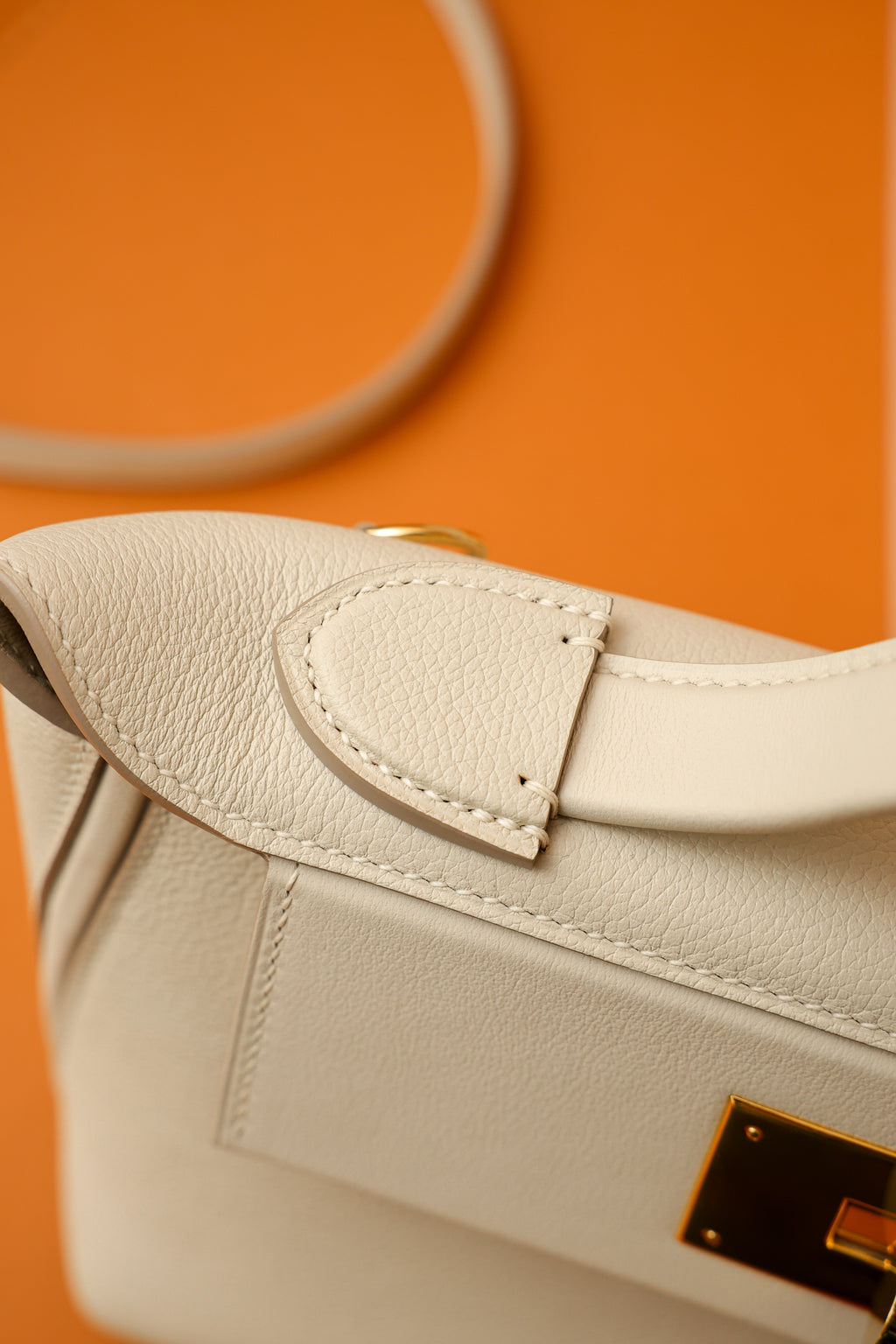 2424- All Handmade Golden / Sliver Hardware Blanc TC eather