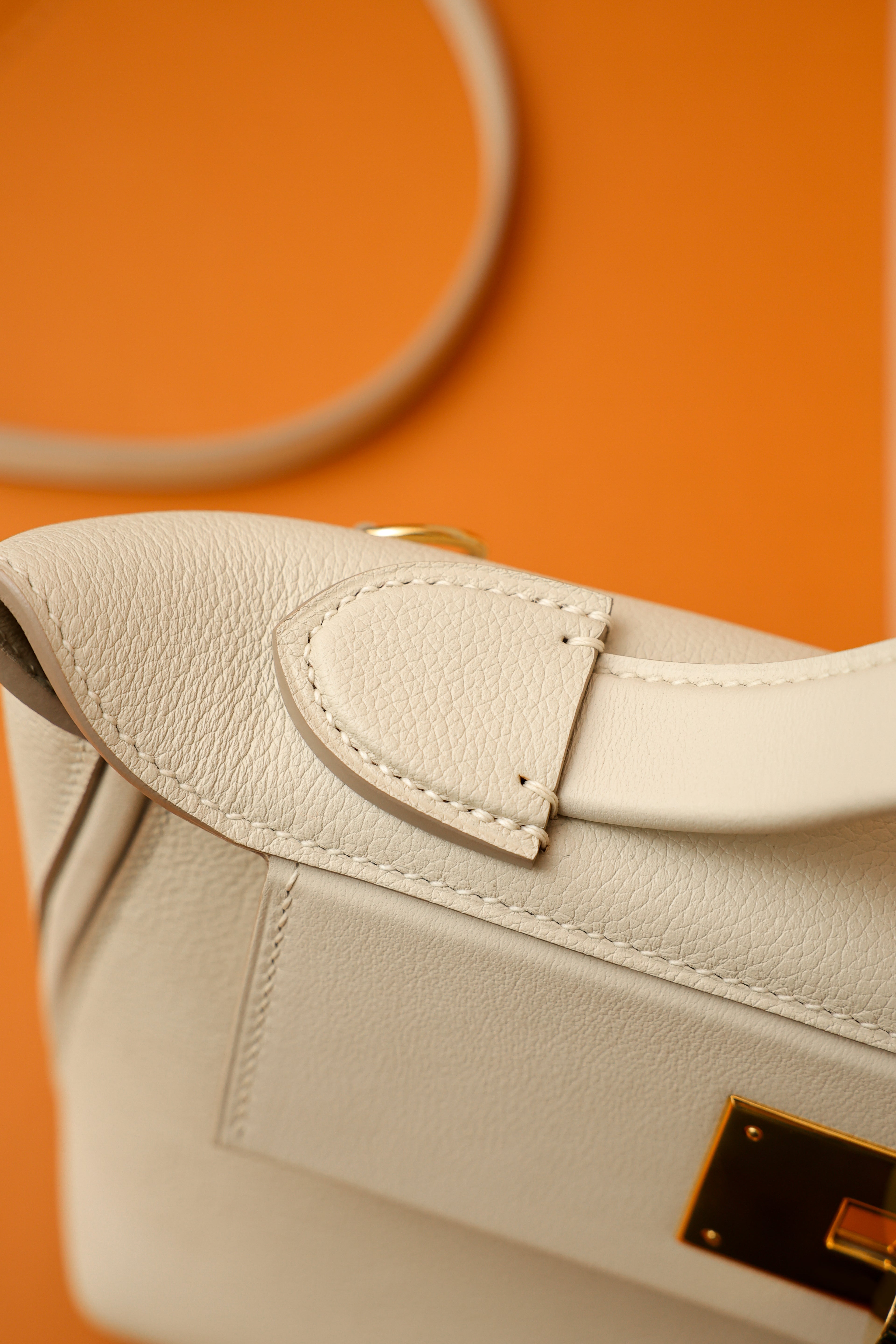 2424- All Handmade Golden / Sliver Hardware Blanc TC eather