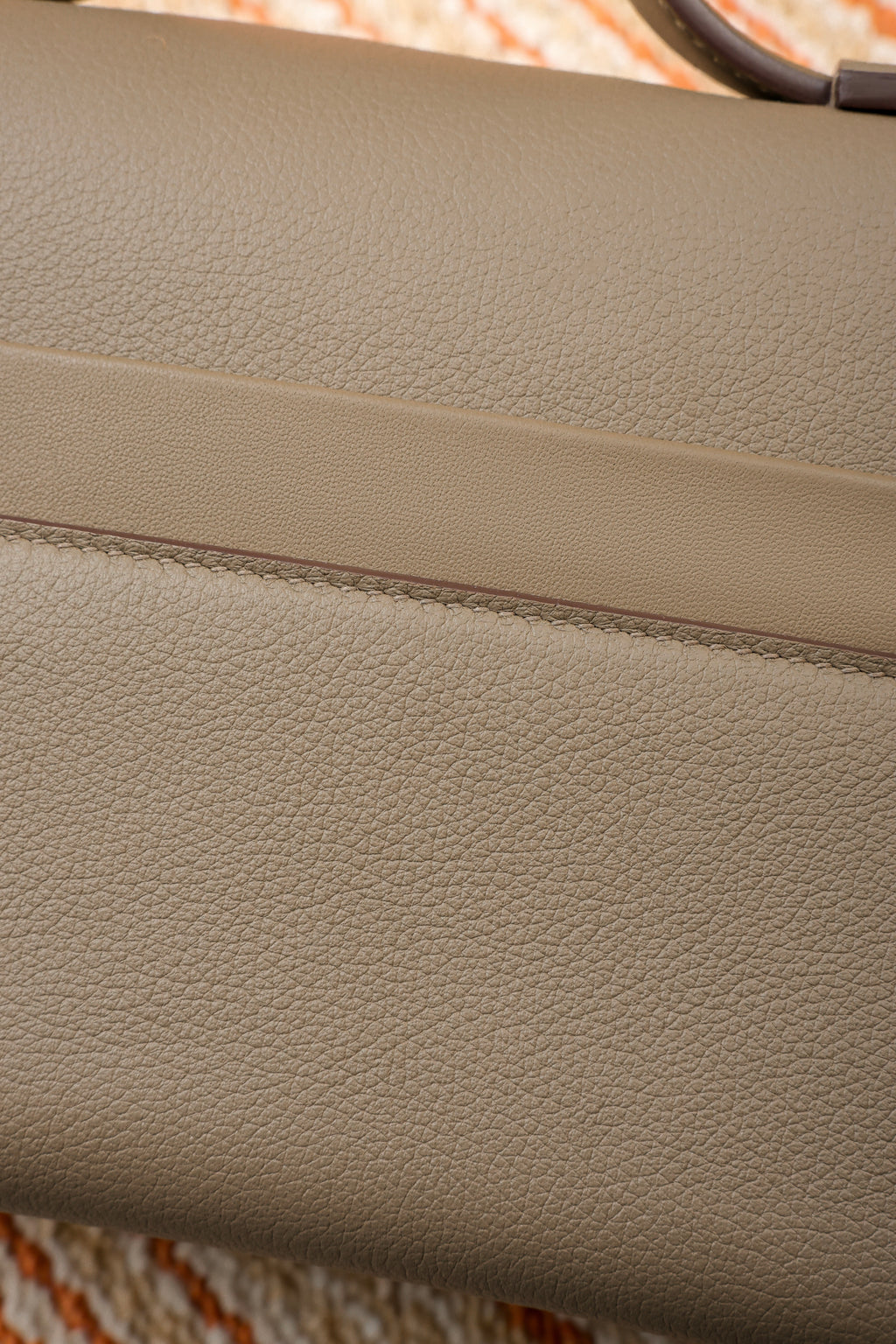 2424- All Handmade Golden / Sliver Hardware Etoupe EV leather