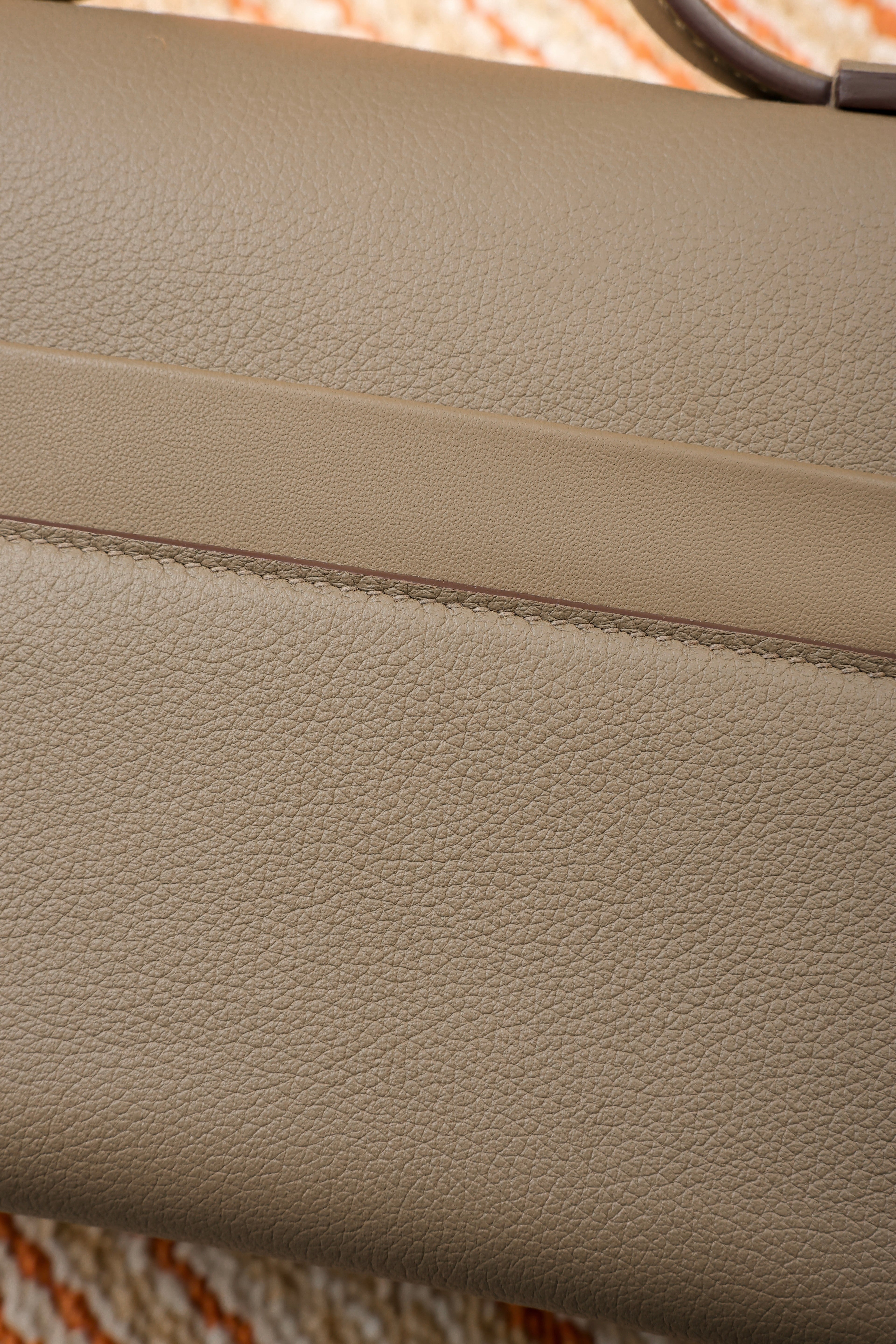 2424- All Handmade Golden / Sliver Hardware Etoupe EV leather