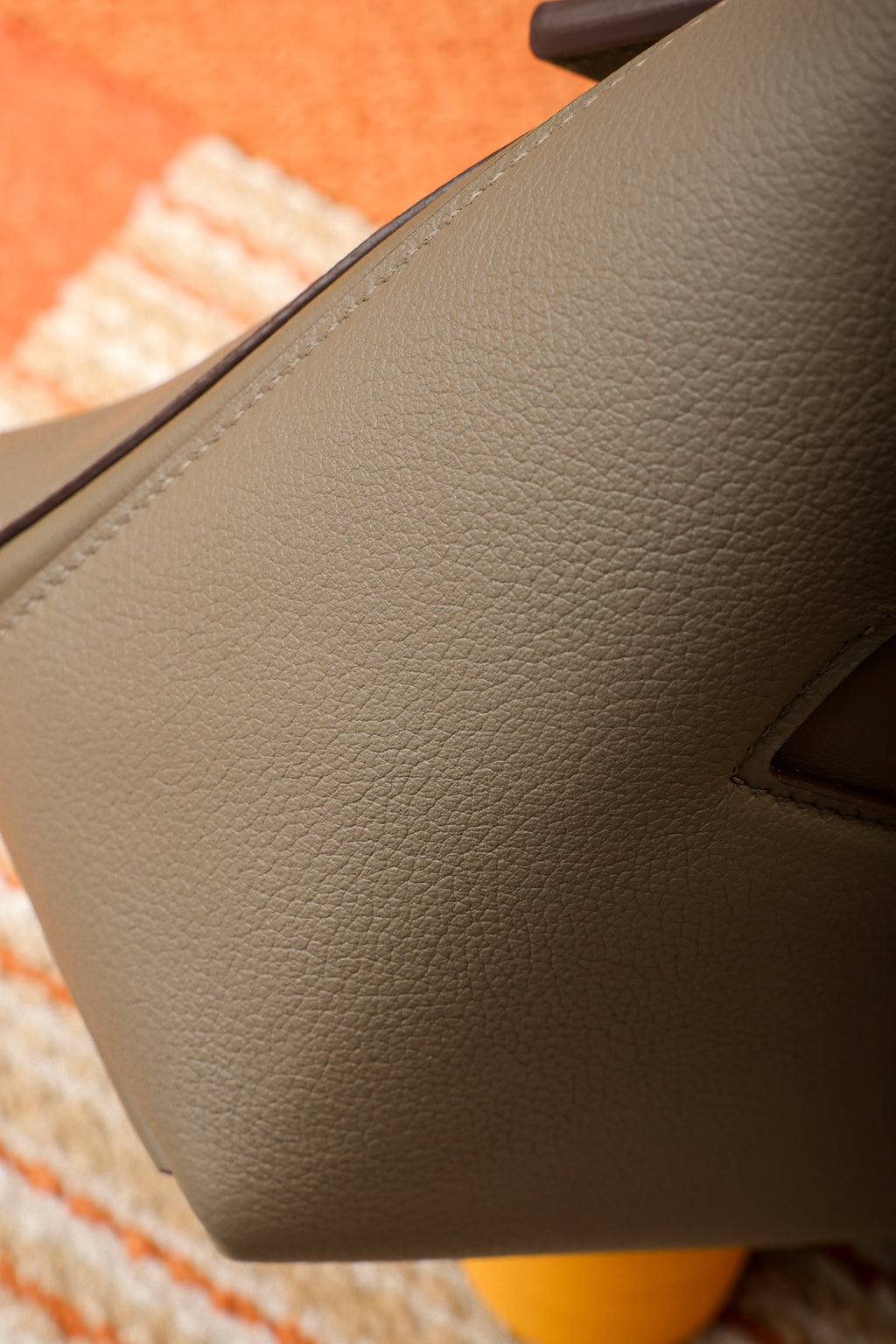 2424- All Handmade Golden / Sliver Hardware Etoupe EV leather