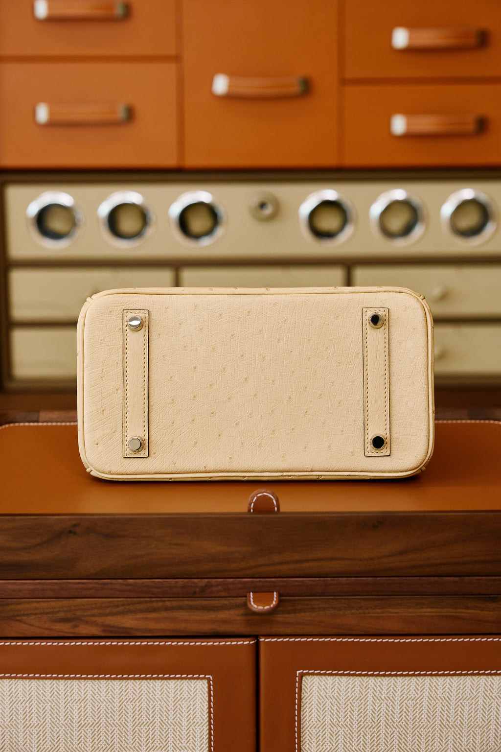 Birkin- All Handmade Golden / Sliver Chai  Ostrich leather