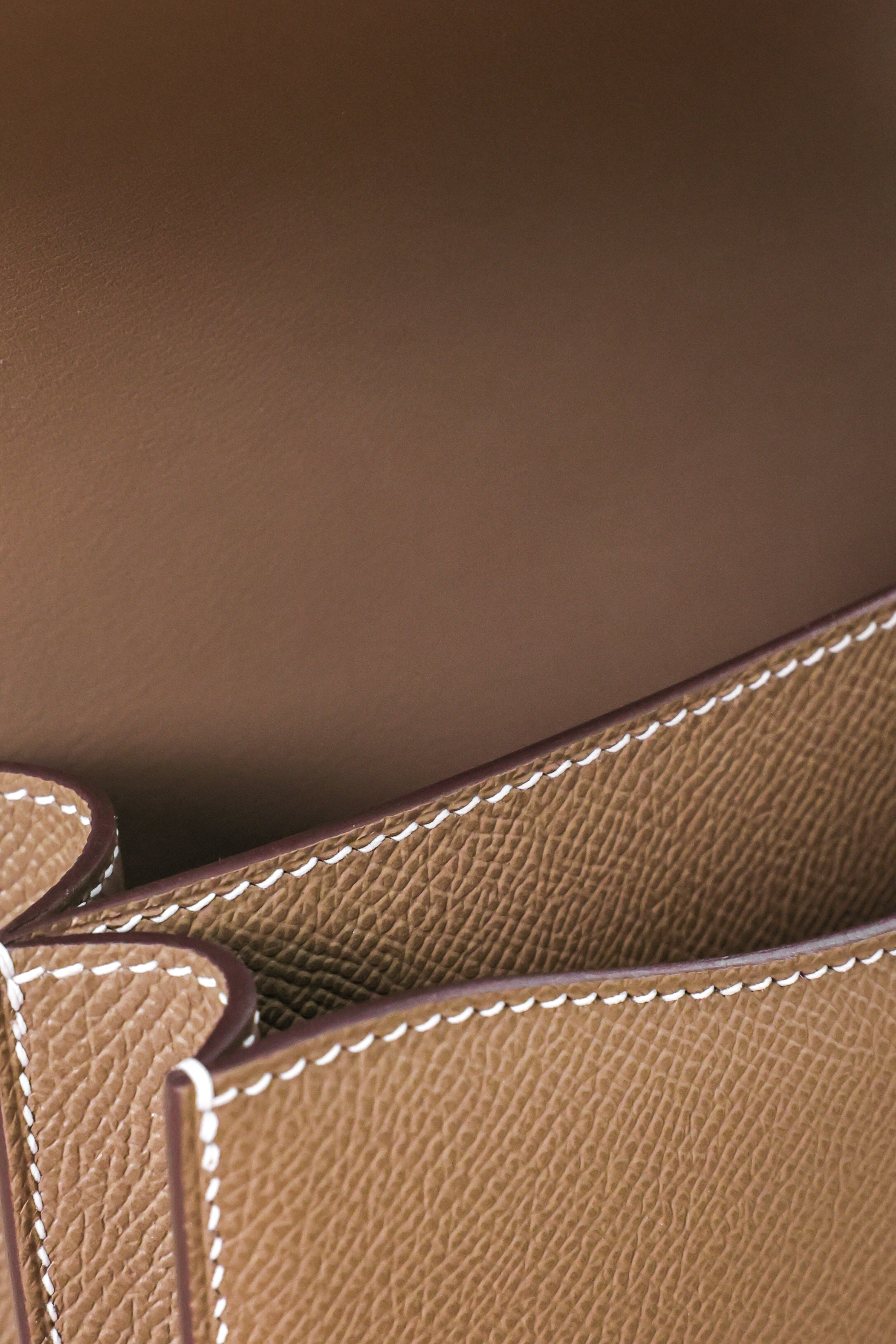 Constance- All Handmade Golden / Sliver Hardware Etoupe Ep eather