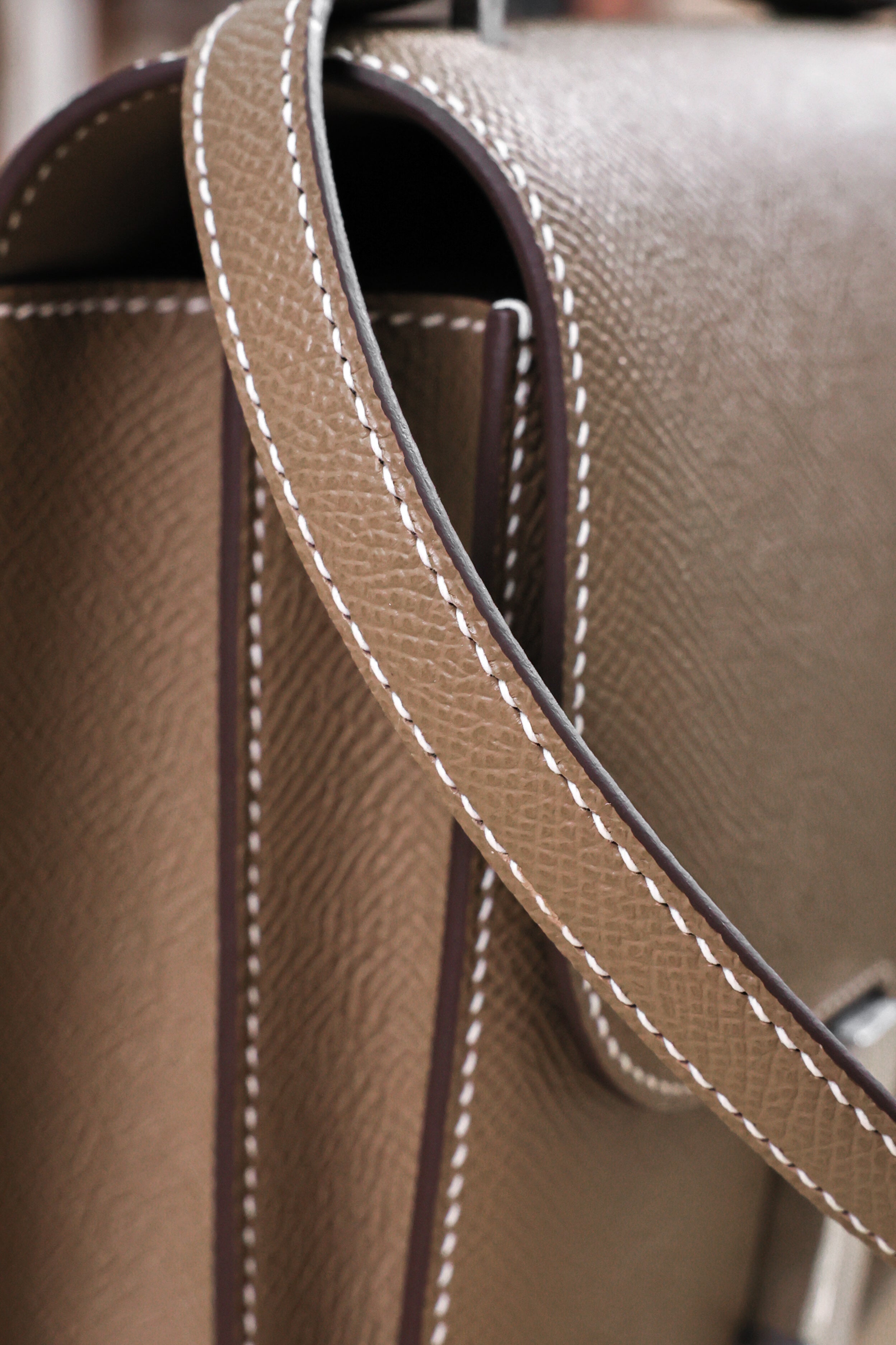 Constance- All Handmade Golden / Sliver Hardware Etoupe Ep eather