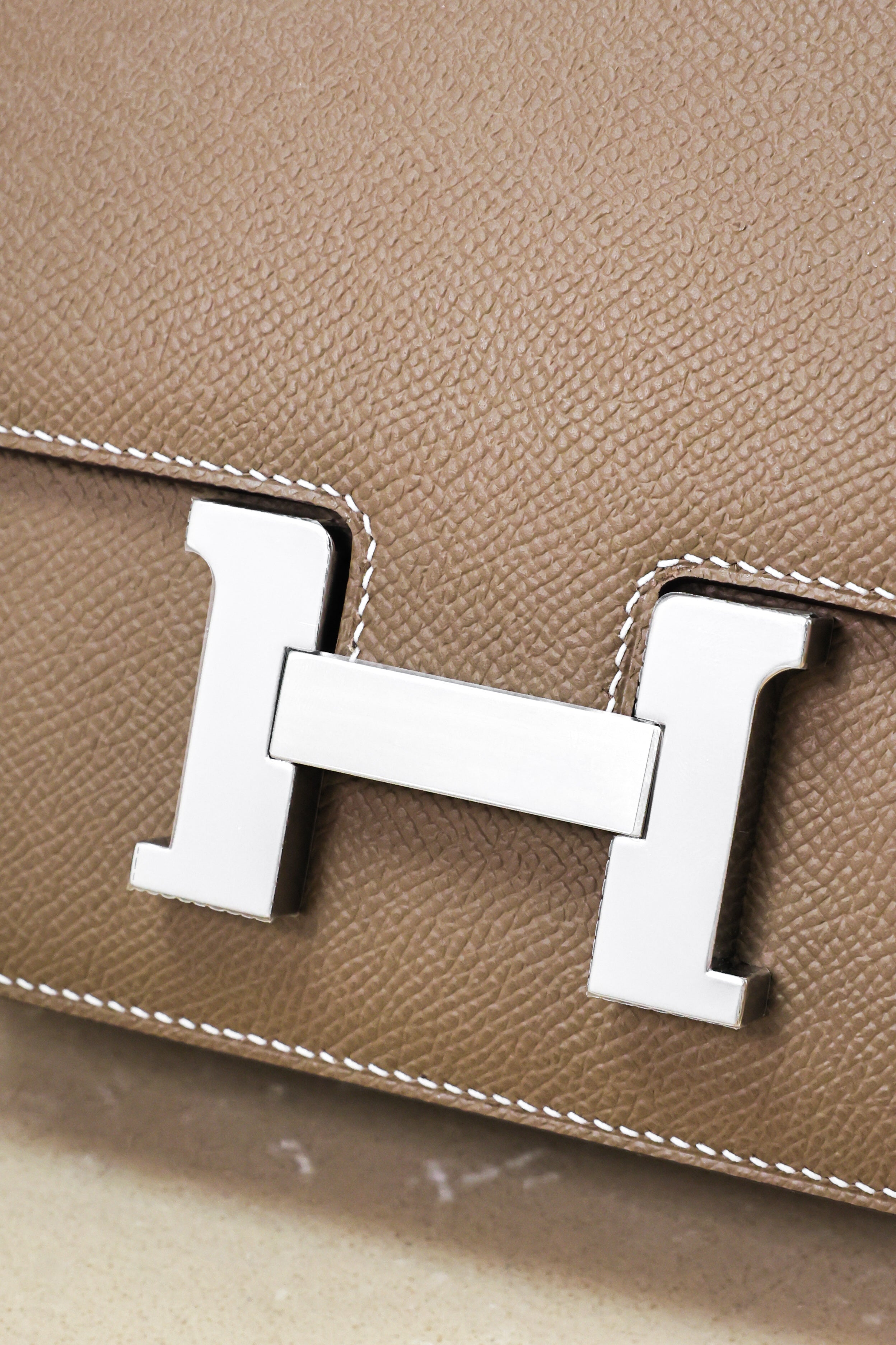 Constance- All Handmade Golden / Sliver Hardware Etoupe Ep eather