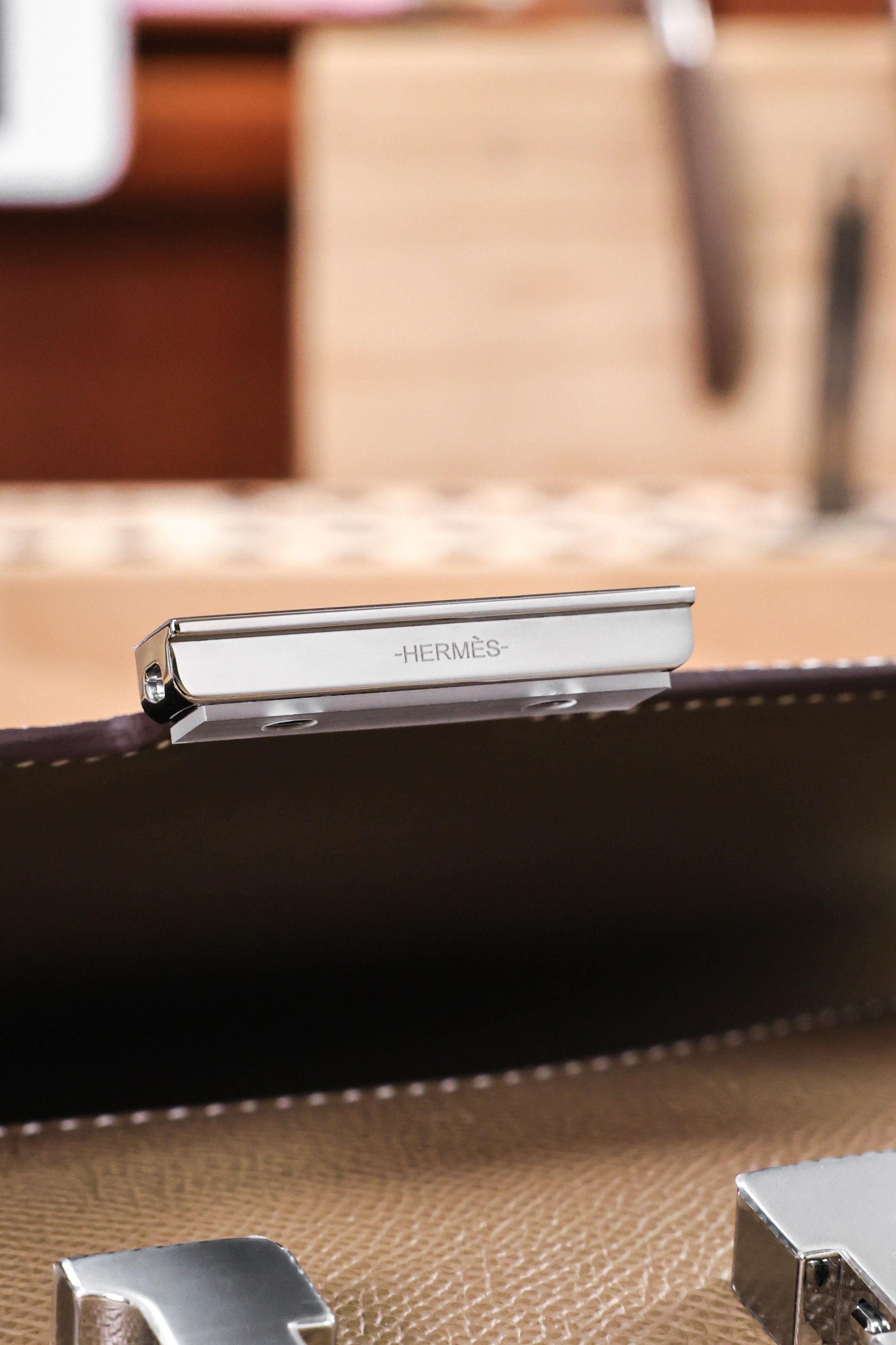 Constance- All Handmade Golden / Sliver Hardware Etoupe Ep eather