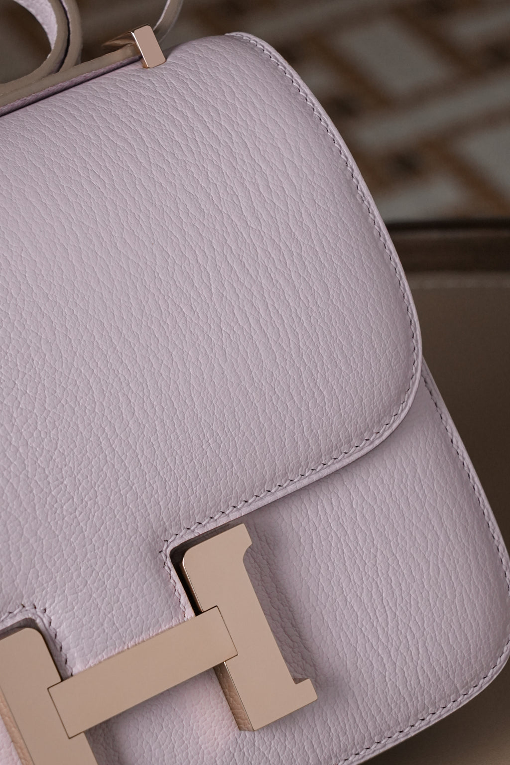 Constance- All Handmade Golden / Sliver Almond powder ep leather