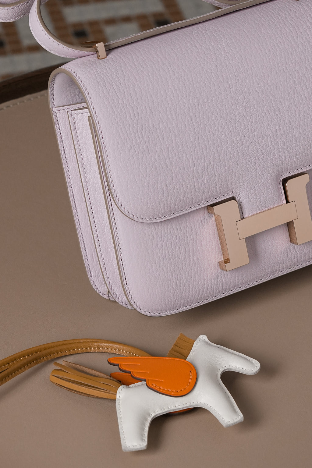 Constance- All Handmade Golden / Sliver Almond powder ep leather