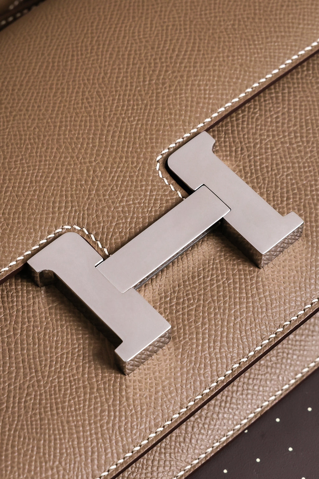 Constance- All Handmade Golden / Sliver Etoupe ep leather