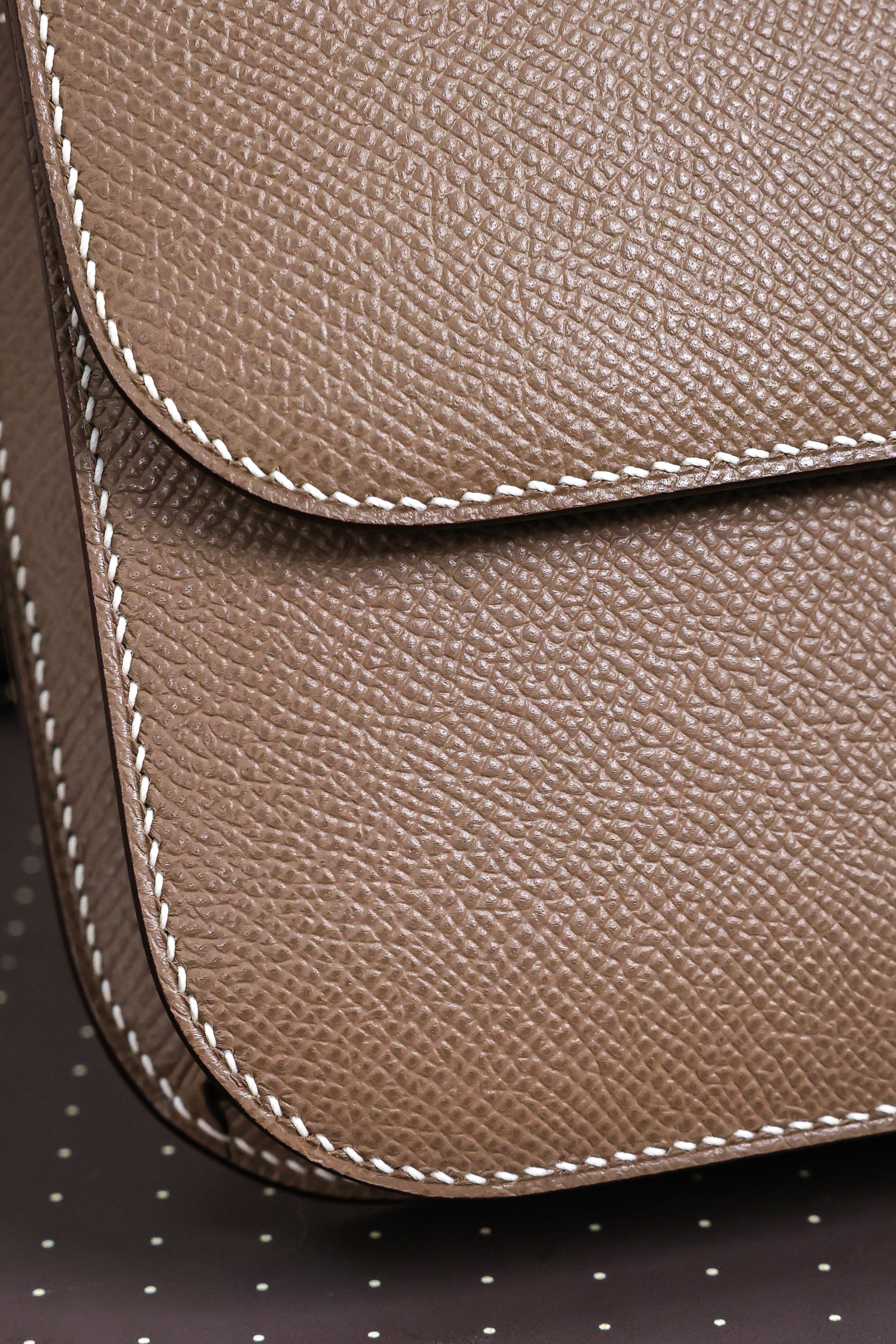 Constance- All Handmade Golden / Sliver Etoupe ep leather