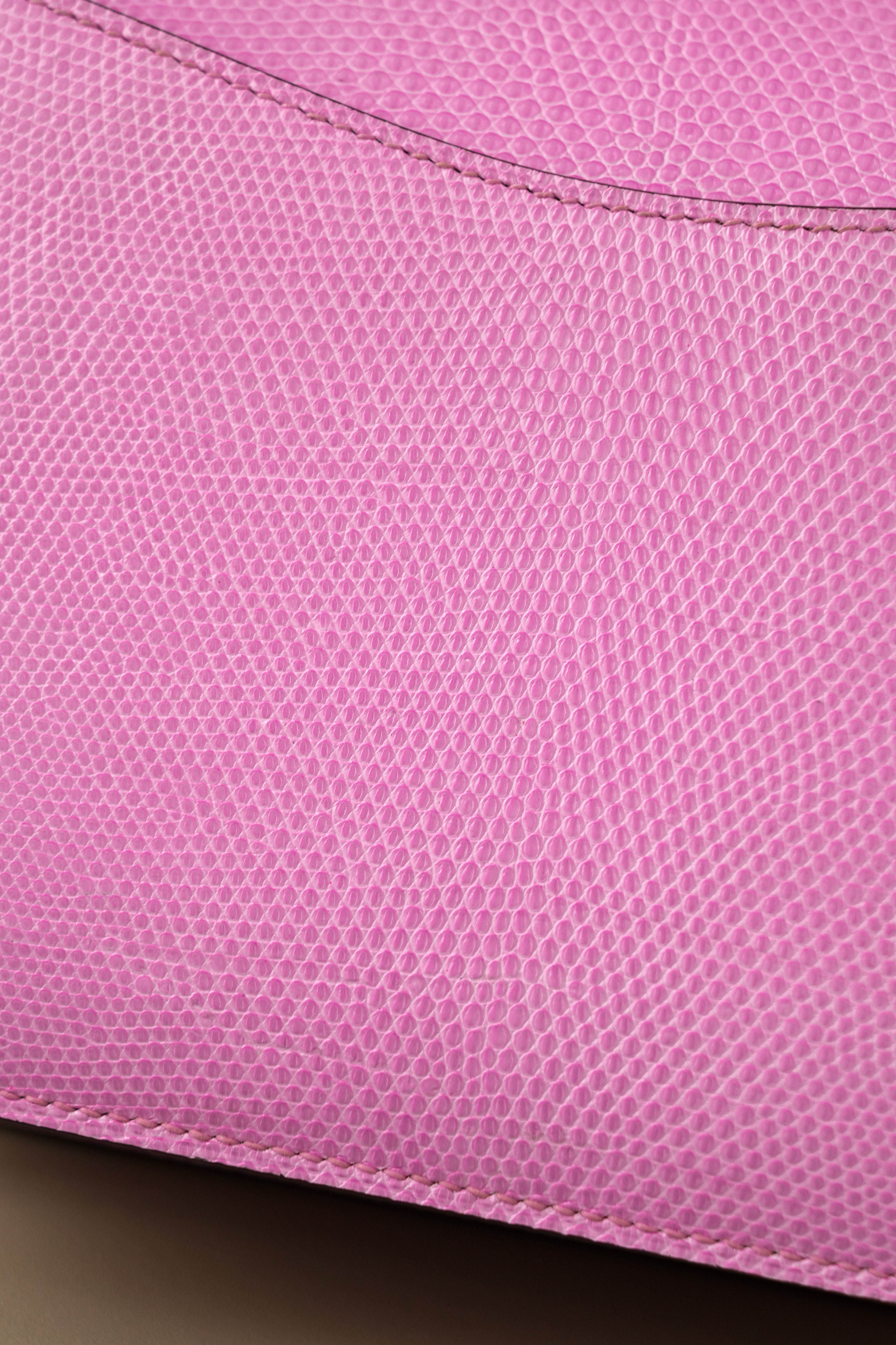 Constance- All Handmade Golden / Sliver Pink lizard leather