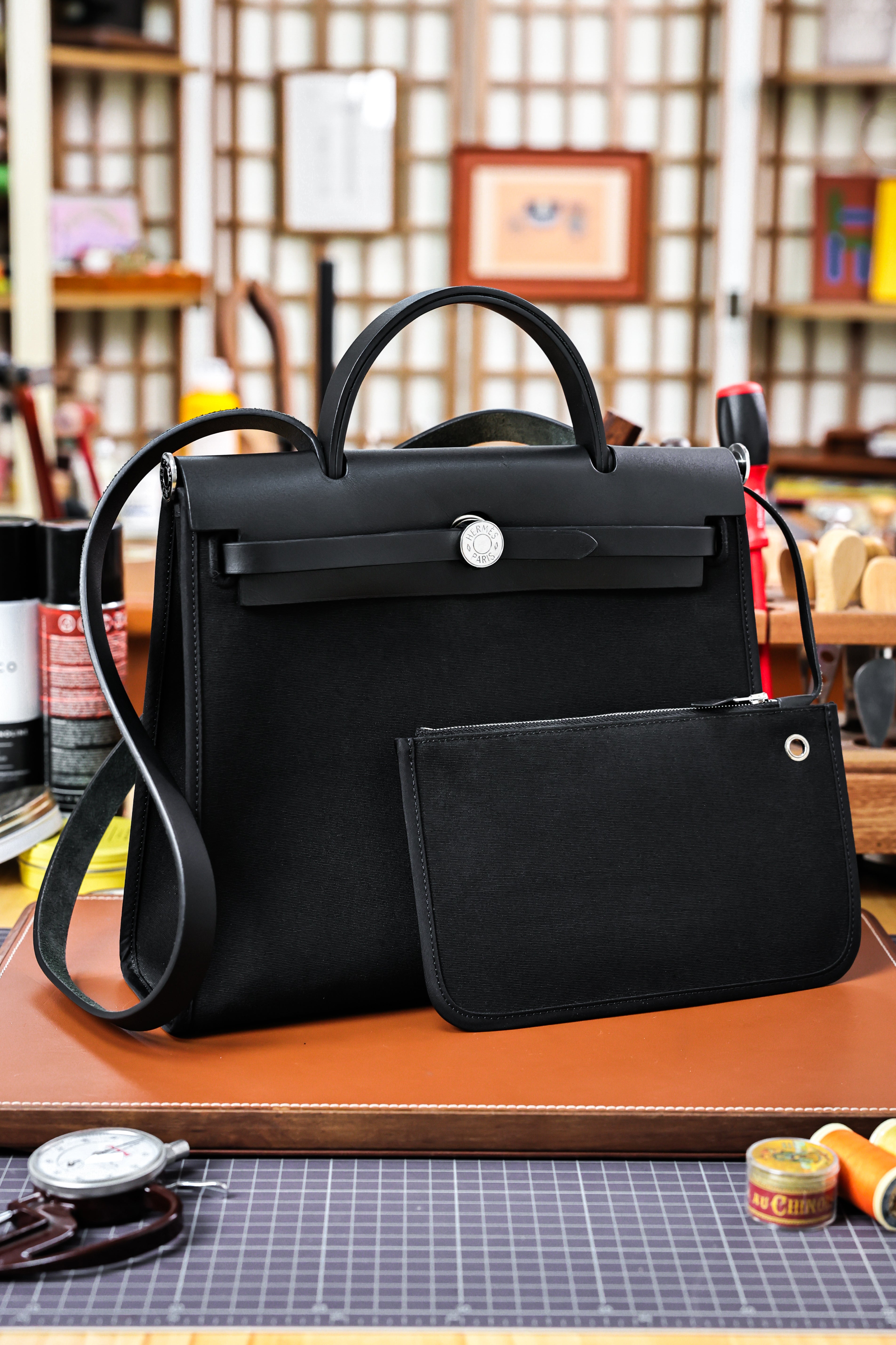 Herbag- All Handmade Golden / Sliver Hardware Nior Canvas mixed with leather