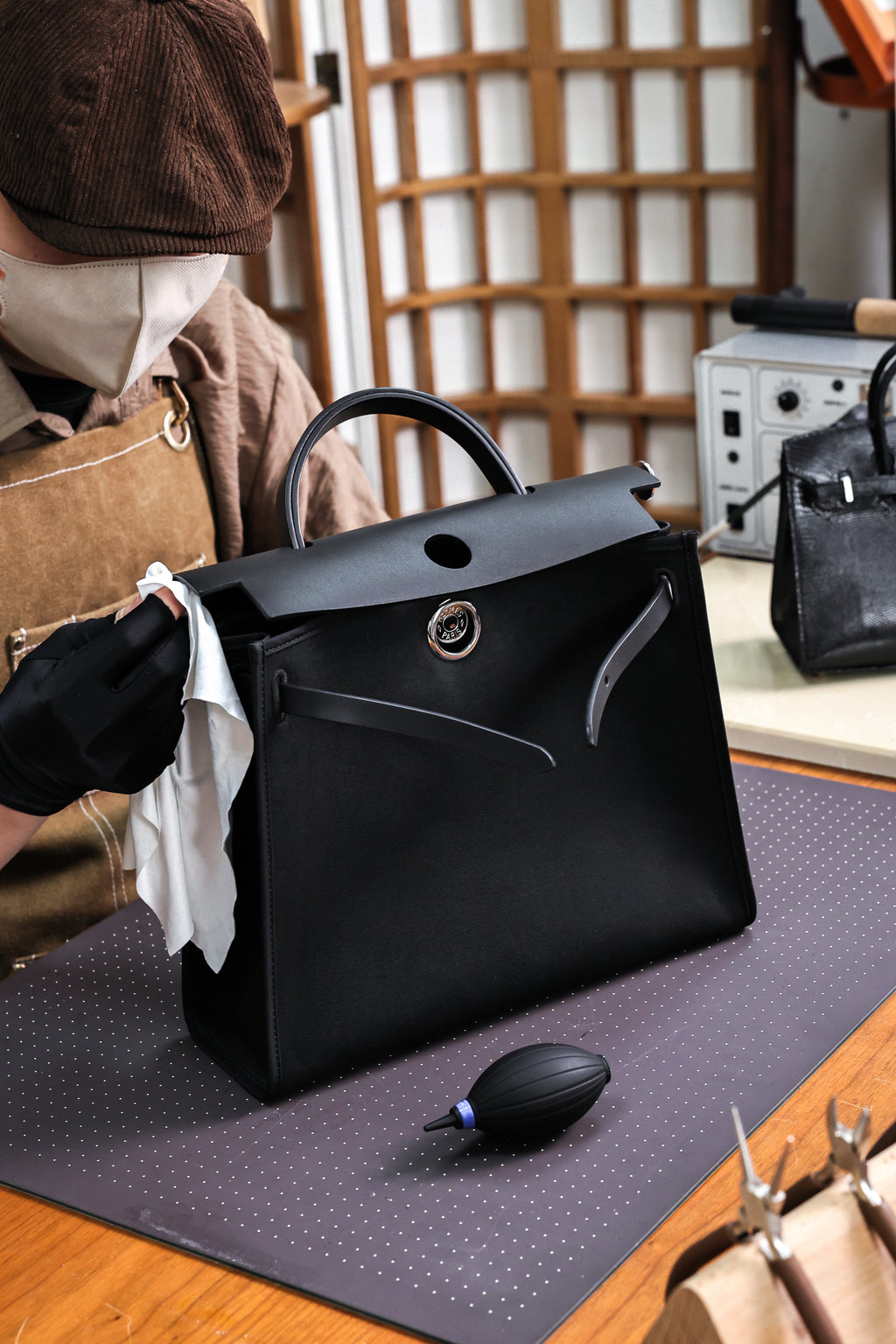 Herbag- All Handmade Golden / Sliver Hardware Nior Canvas mixed with leather