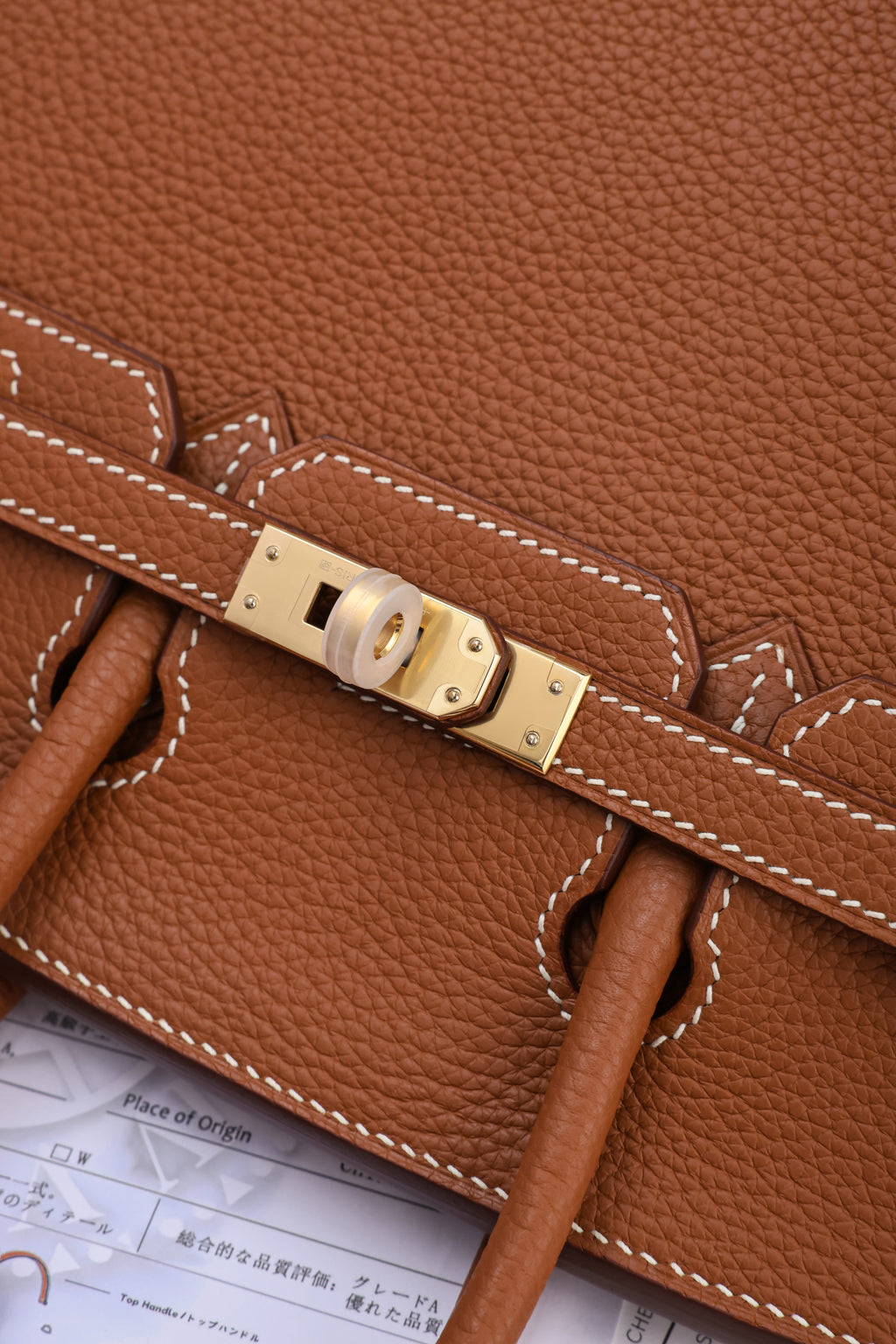 Birkin- All Handmade Golden / Sliver Golden brown swift leather