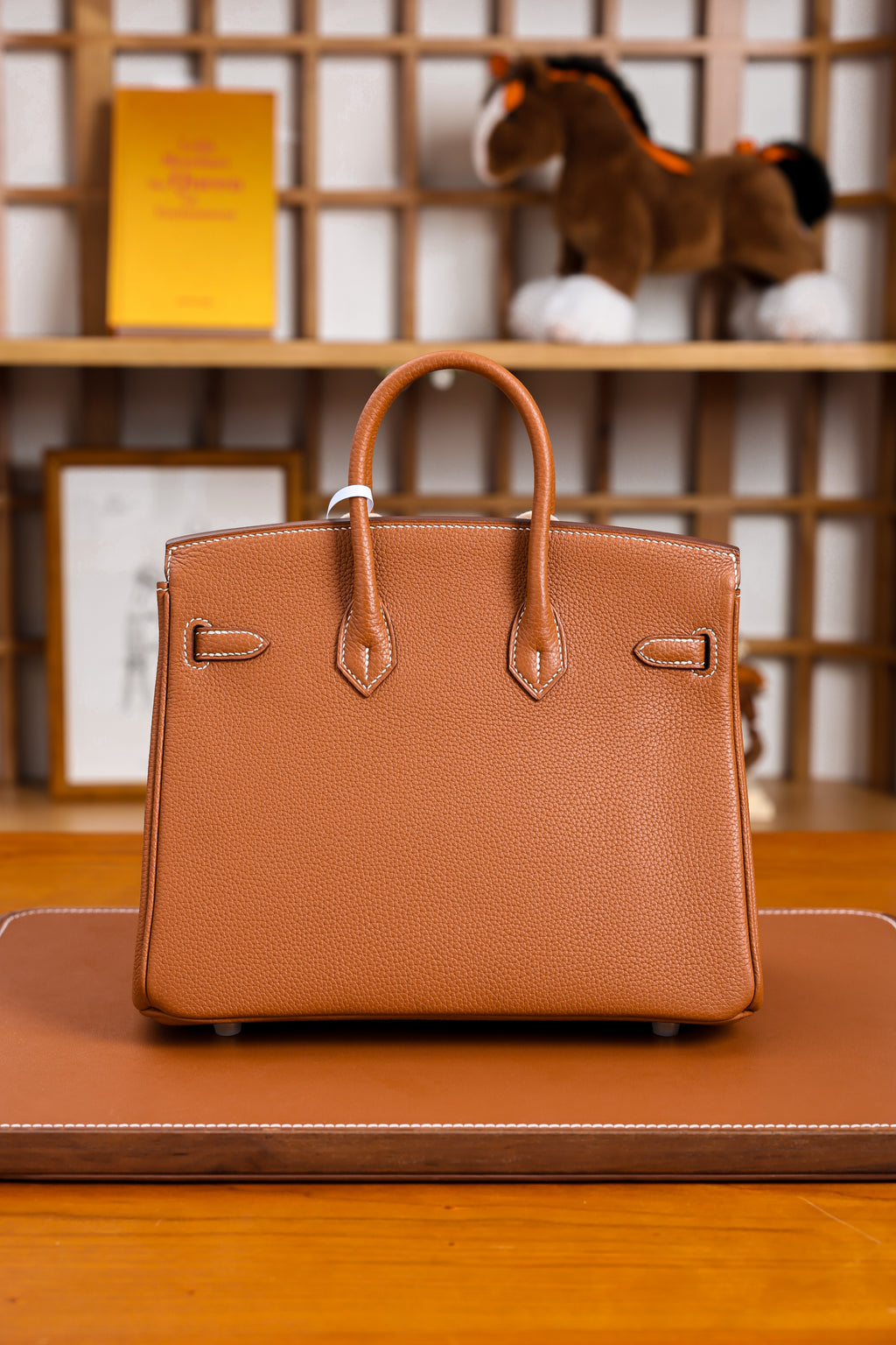 Birkin- All Handmade Golden / Sliver Golden brown swift leather