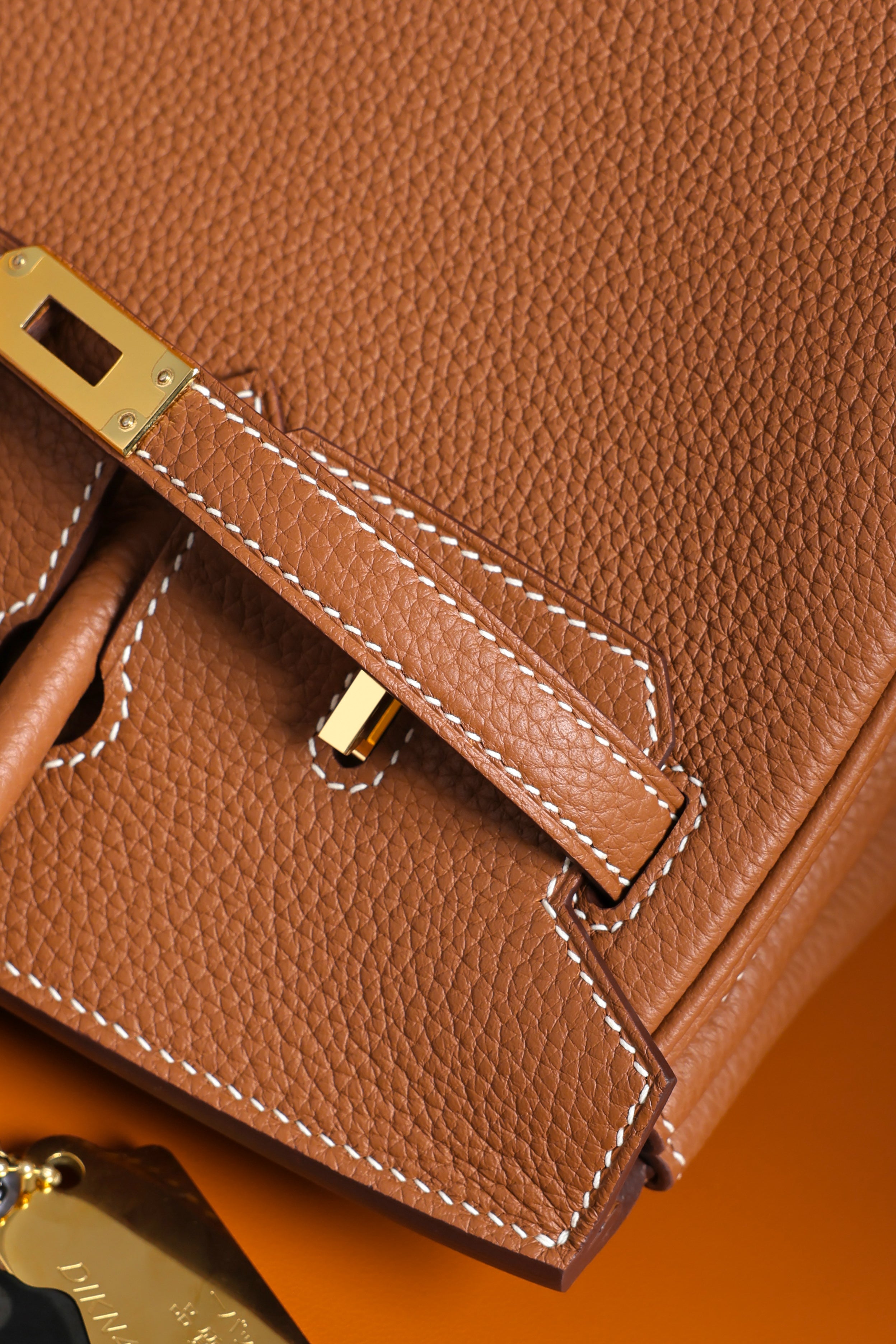 Birkin- All Handmade Golden / Sliver Golden brown swift leather