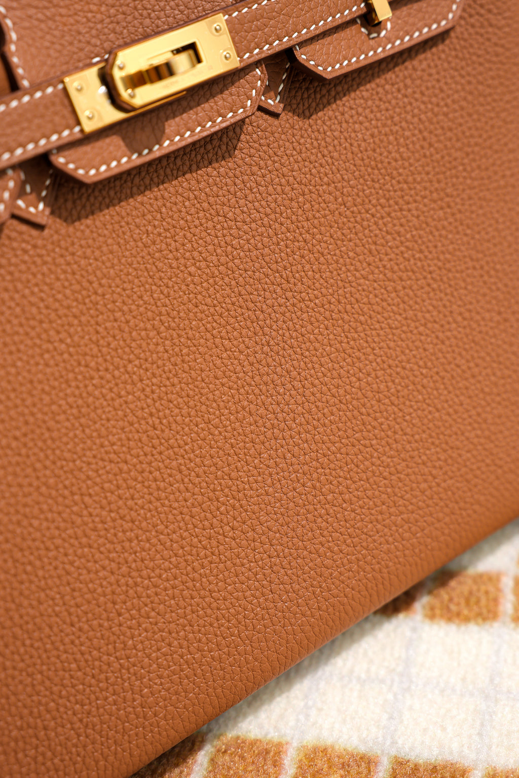 Birkin- All Handmade Golden / Sliver Golden brown swift leather