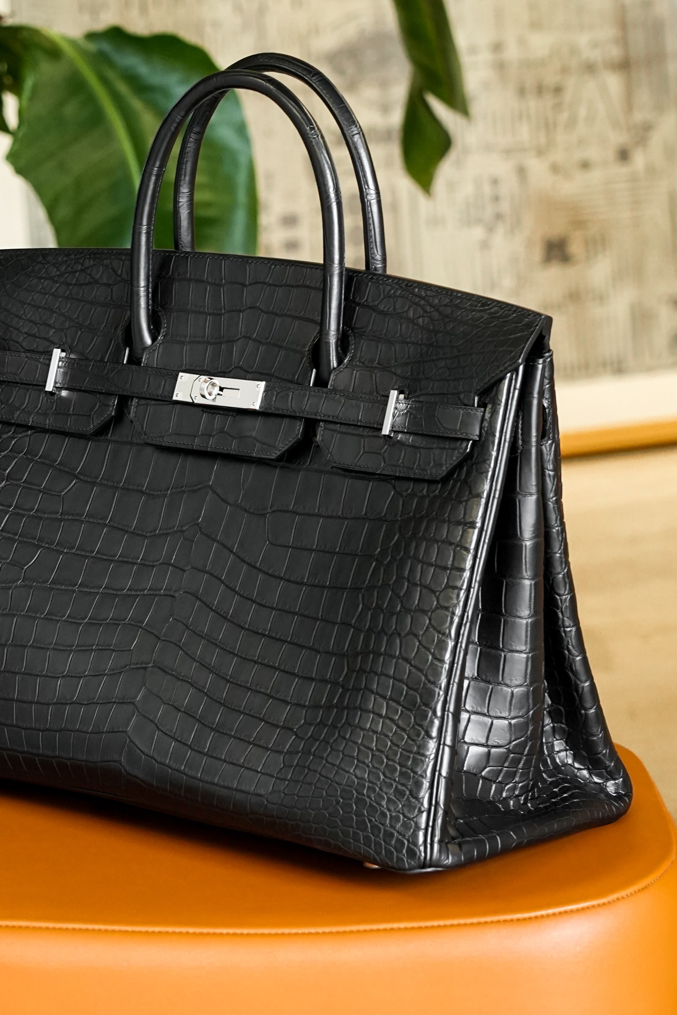 BK-2024 All Handmade Golden / Sliver Hardware Nior Matte Nile crocodile leather