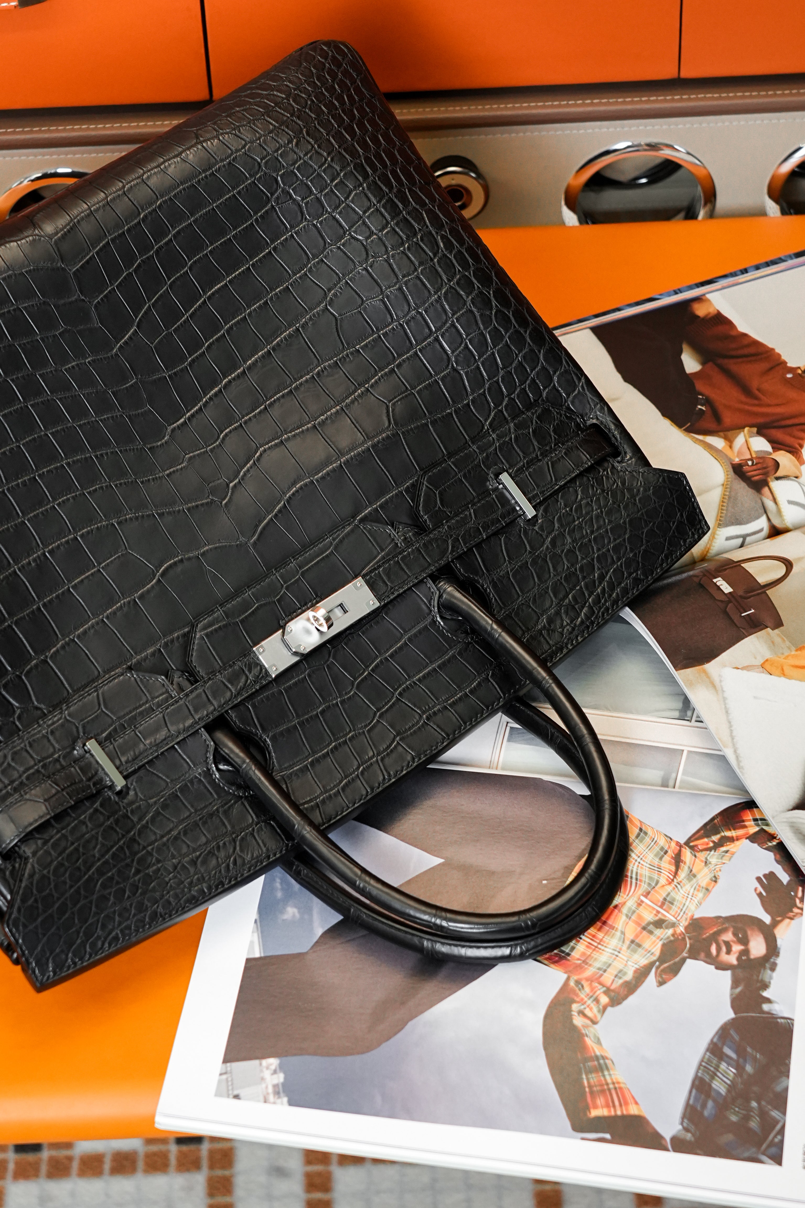 BK-2024 All Handmade Golden / Sliver Hardware Nior Matte Nile crocodile leather