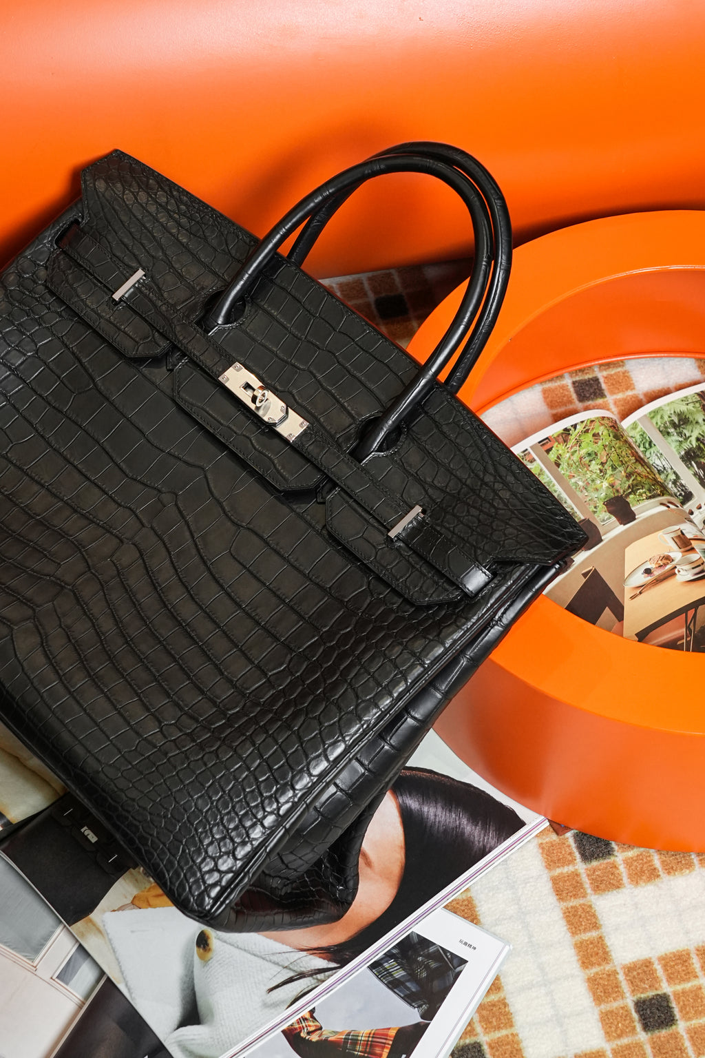 BK-2024 All Handmade Golden / Sliver Hardware Nior Matte Nile crocodile leather