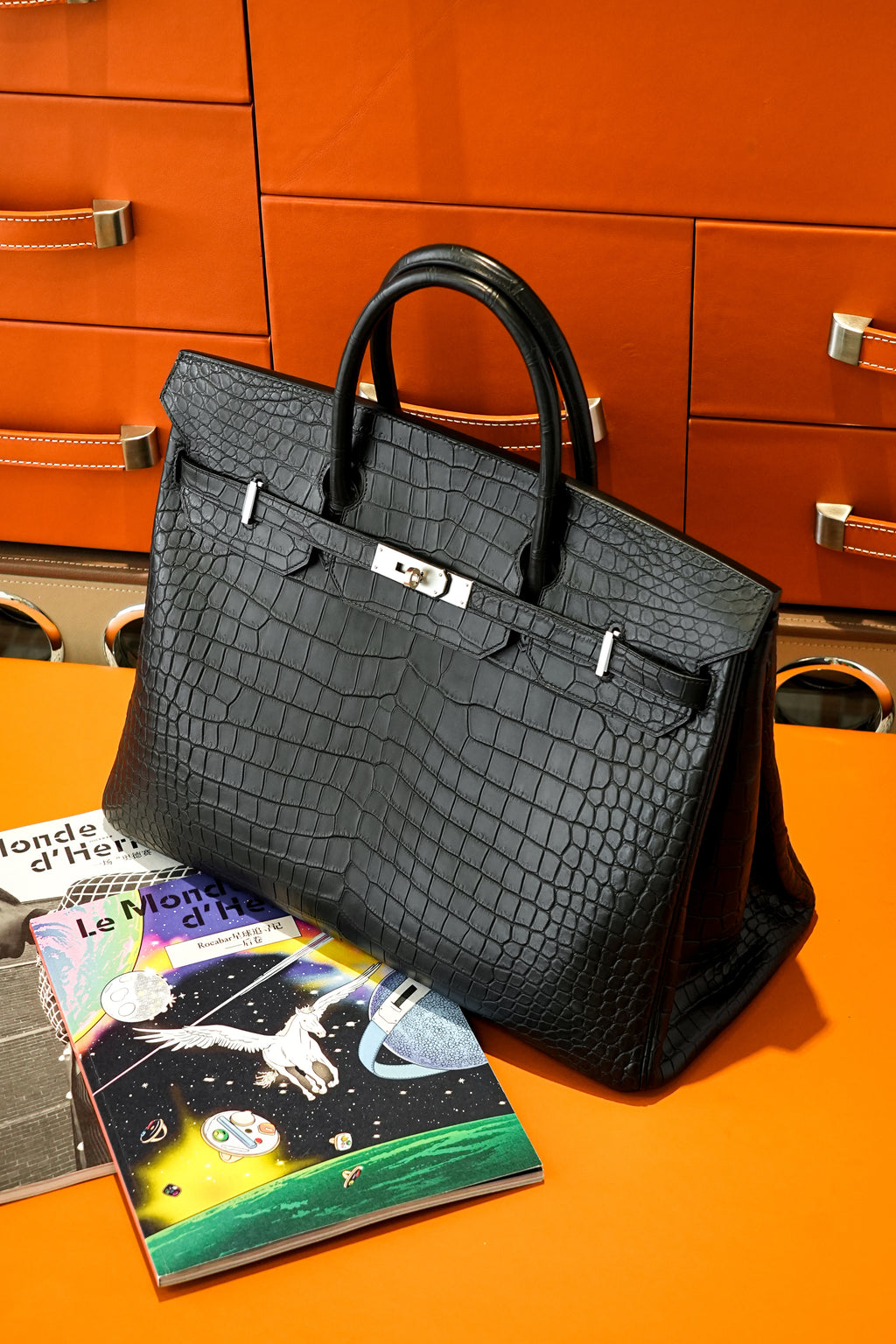 BK-2024 All Handmade Golden / Sliver Hardware Nior Matte Nile crocodile leather