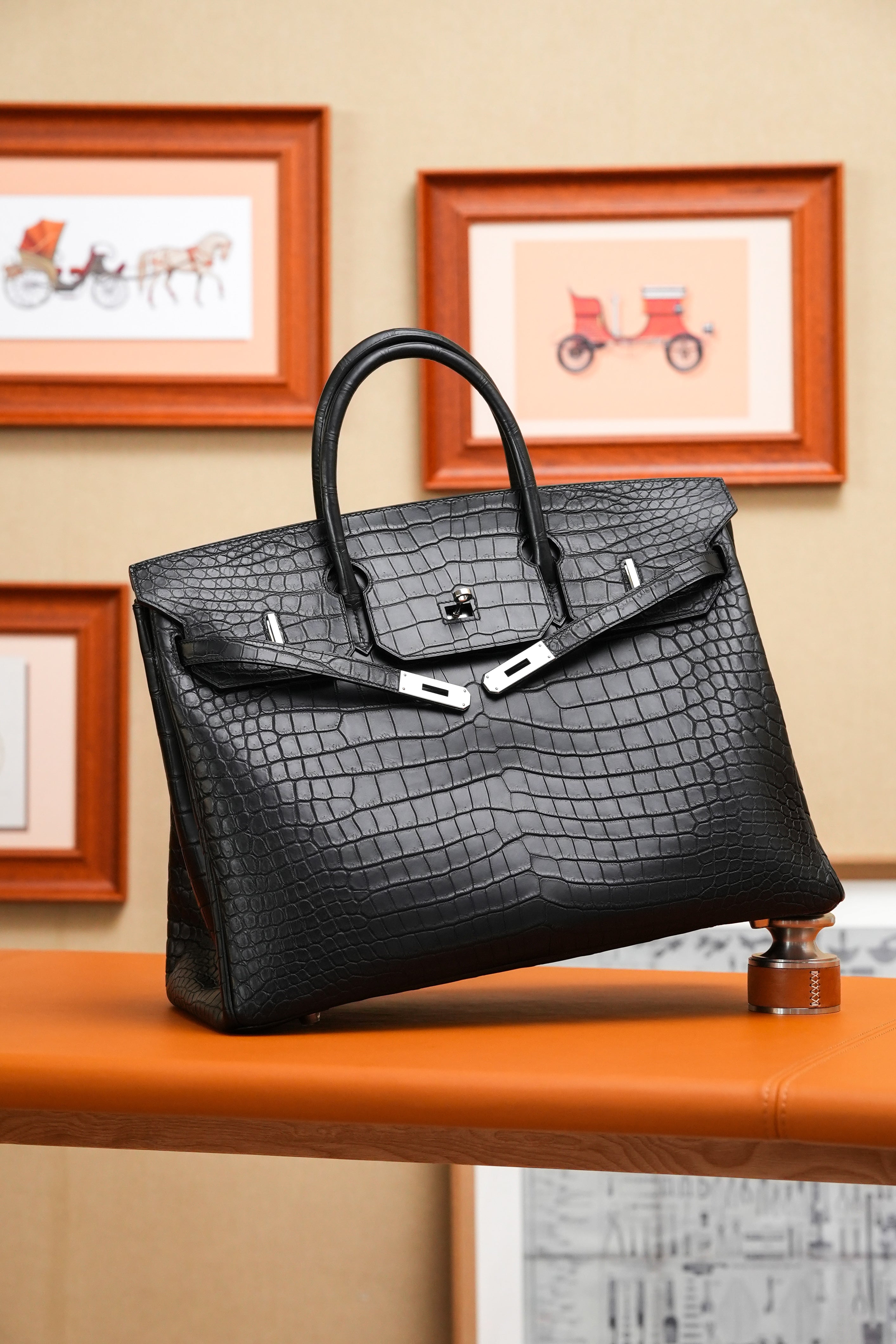 BK-2024 All Handmade Golden / Sliver Hardware Nior Matte Nile crocodile leather