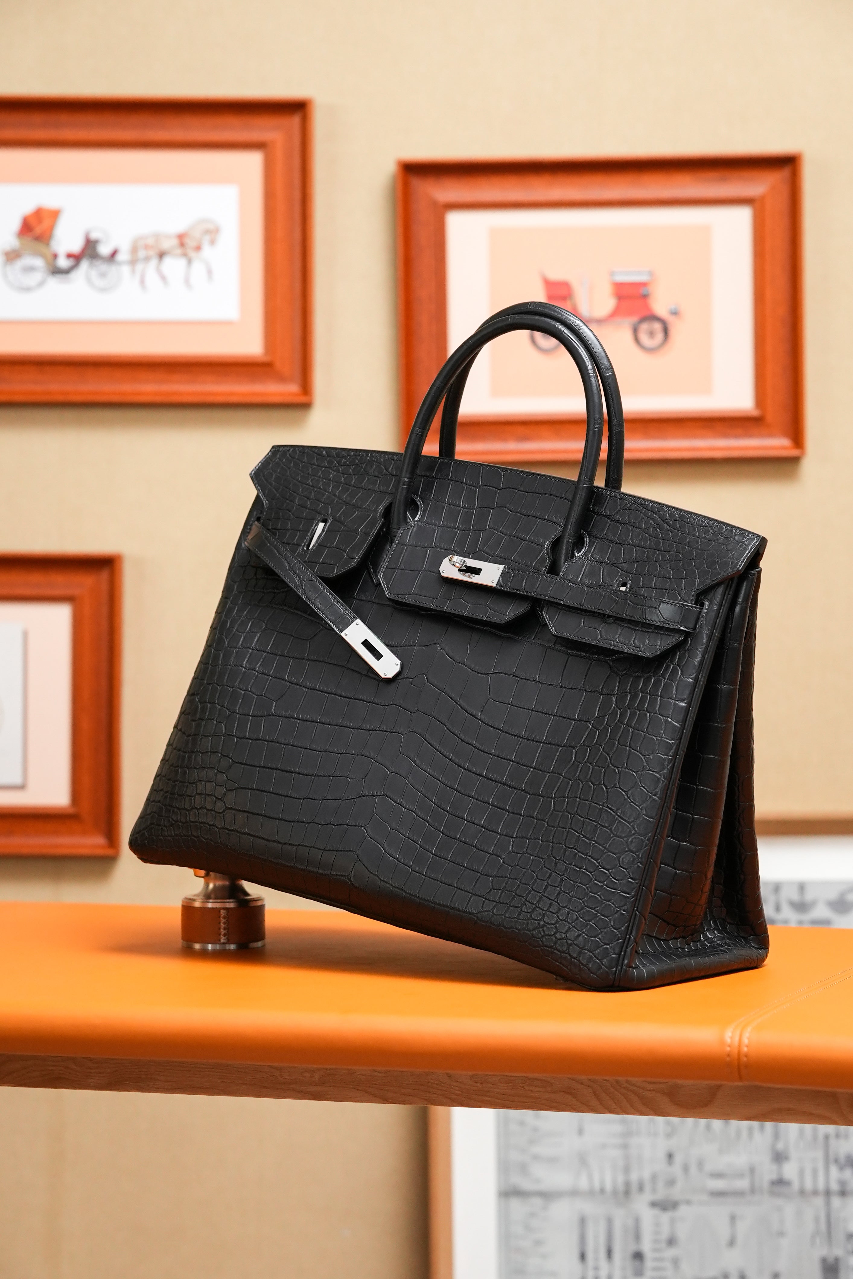 BK-2024 All Handmade Golden / Sliver Hardware Nior Matte Nile crocodile leather