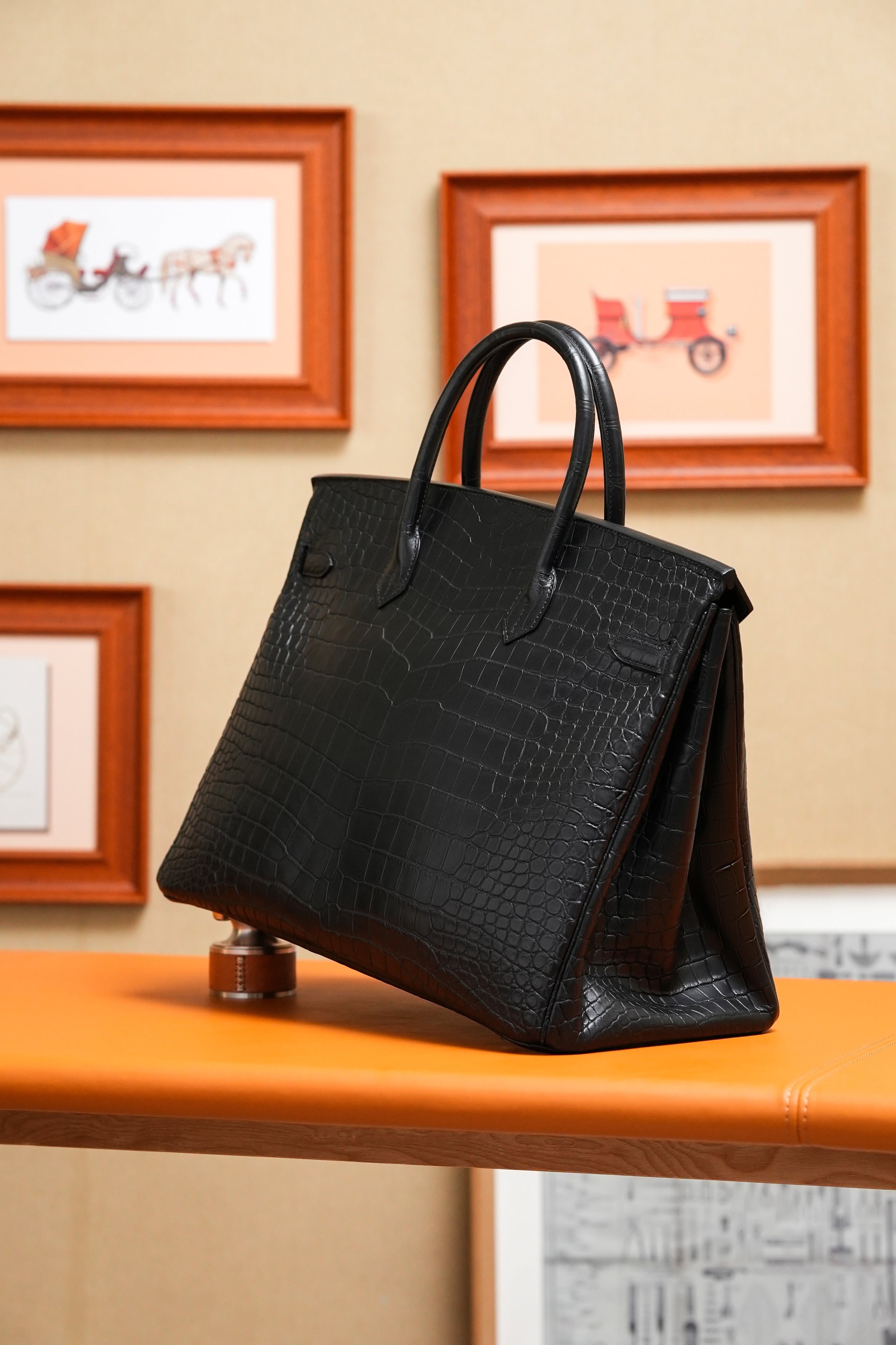 BK-2024 All Handmade Golden / Sliver Hardware Nior Matte Nile crocodile leather