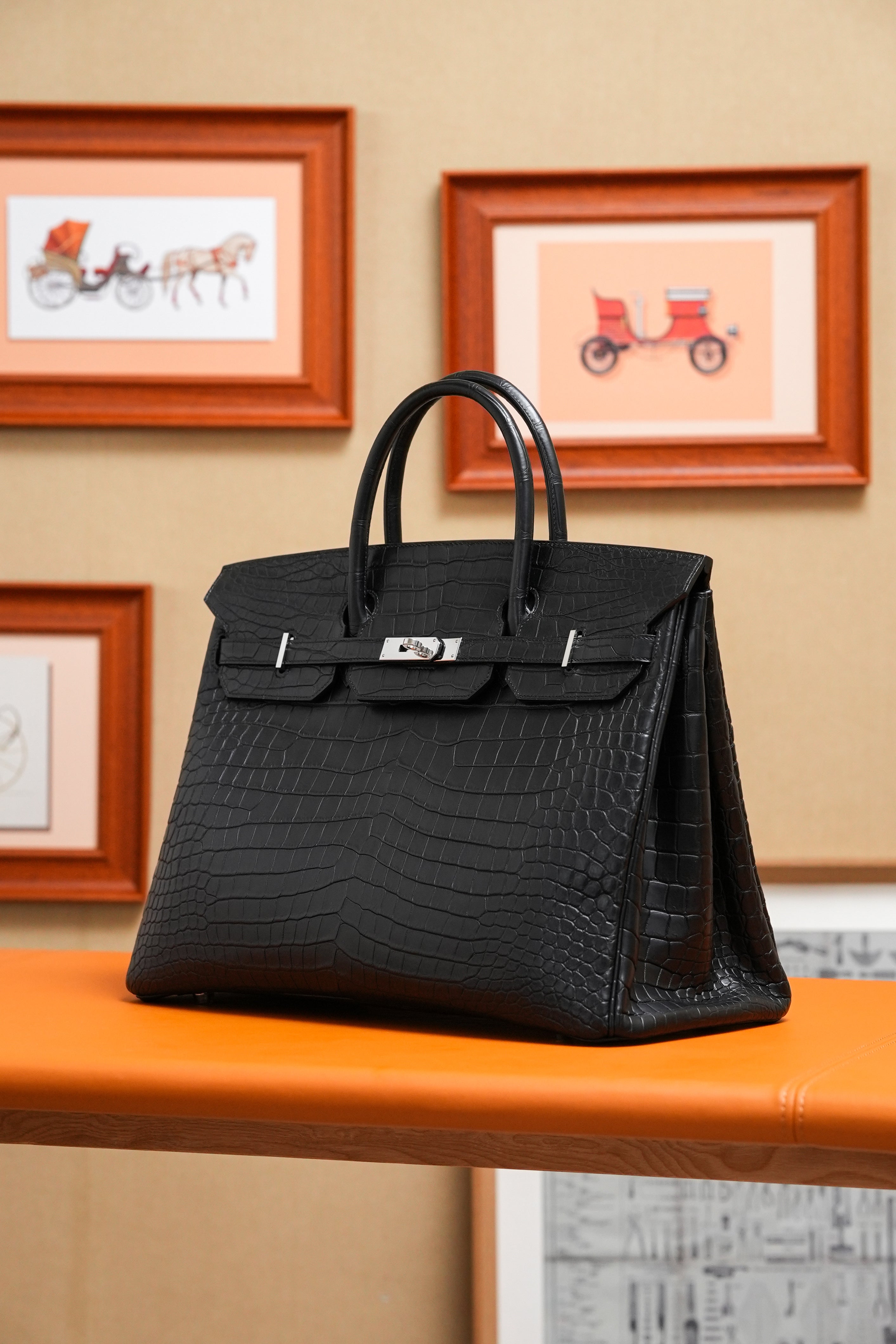 BK-2024 All Handmade Golden / Sliver Hardware Nior Matte Nile crocodile leather