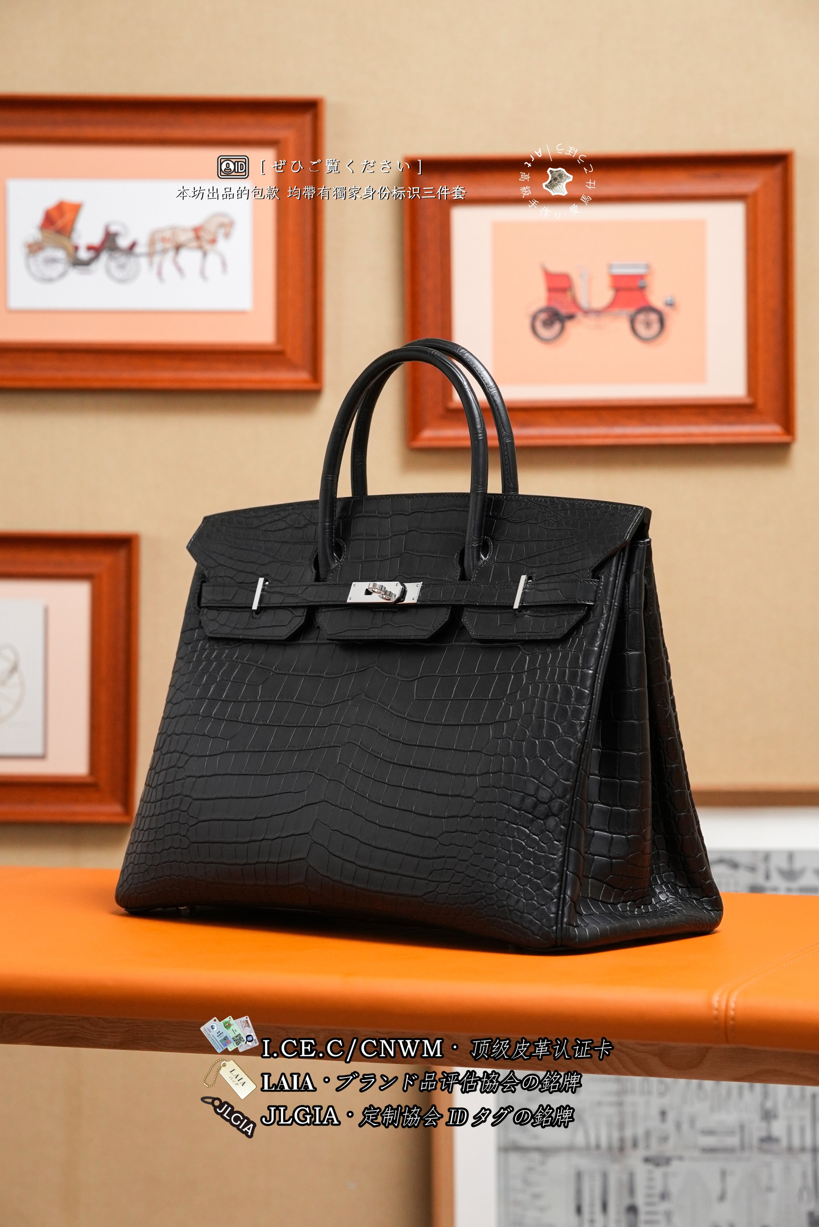 BK-2024 All Handmade Golden / Sliver Hardware Nior Matte Nile crocodile leather