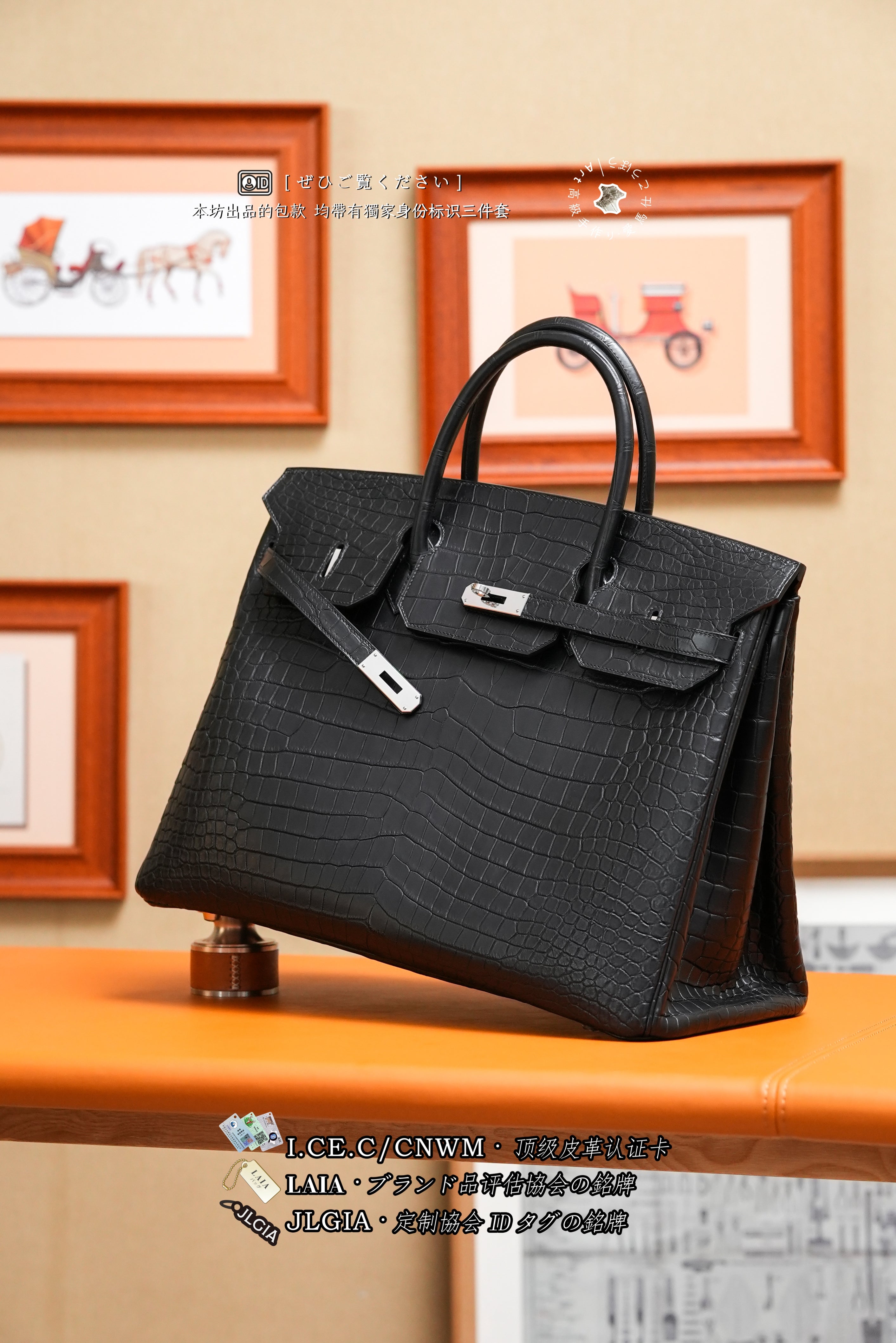 BK-2024 All Handmade Golden / Sliver Hardware Nior Matte Nile crocodile leather