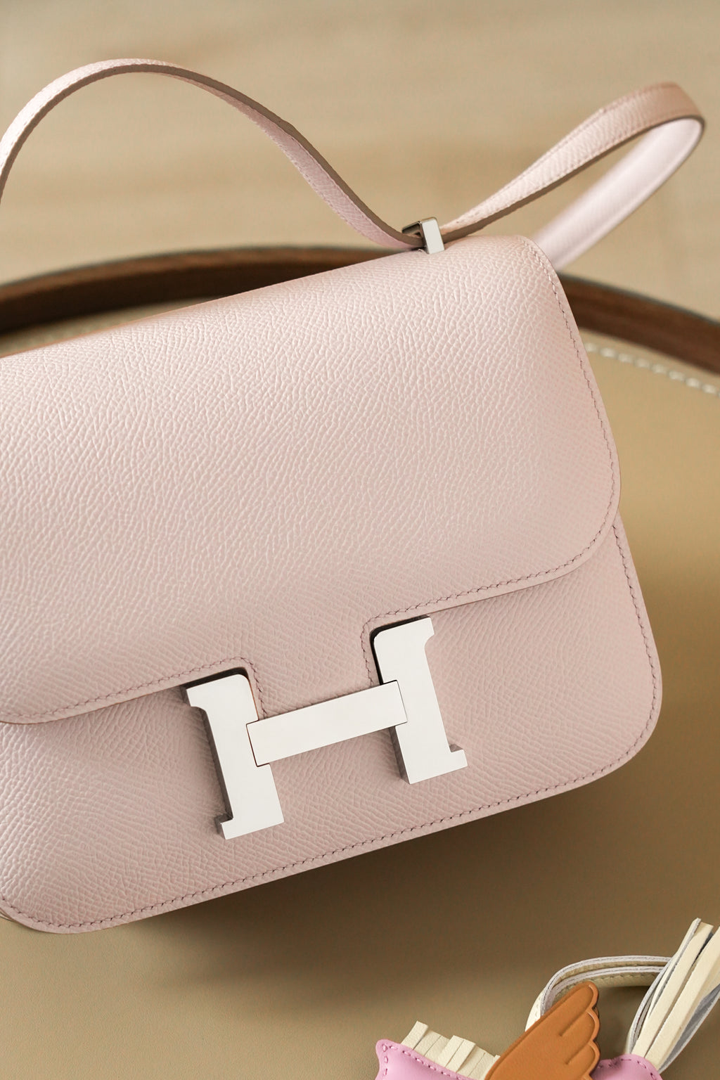 Constance- All Handmade Golden / Sliver Almond powder ep leather