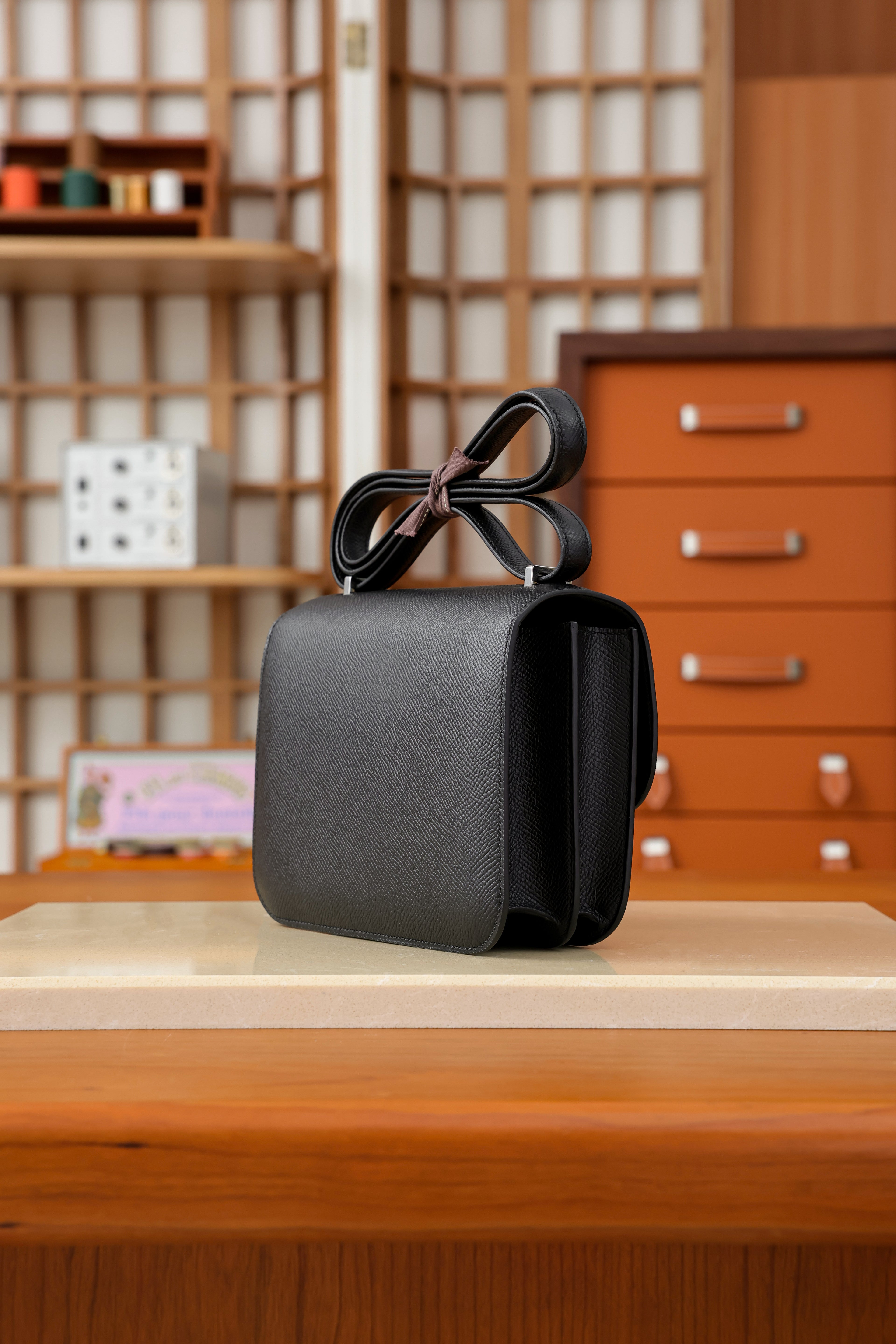 Constance- All Handmade Golden / Sliver Hardware Noir Ep eather