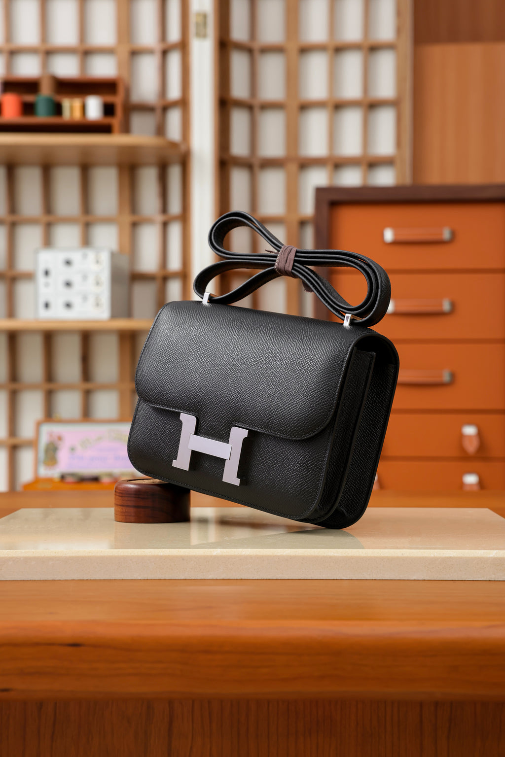 Constance- All Handmade Golden / Sliver Hardware Noir Ep eather