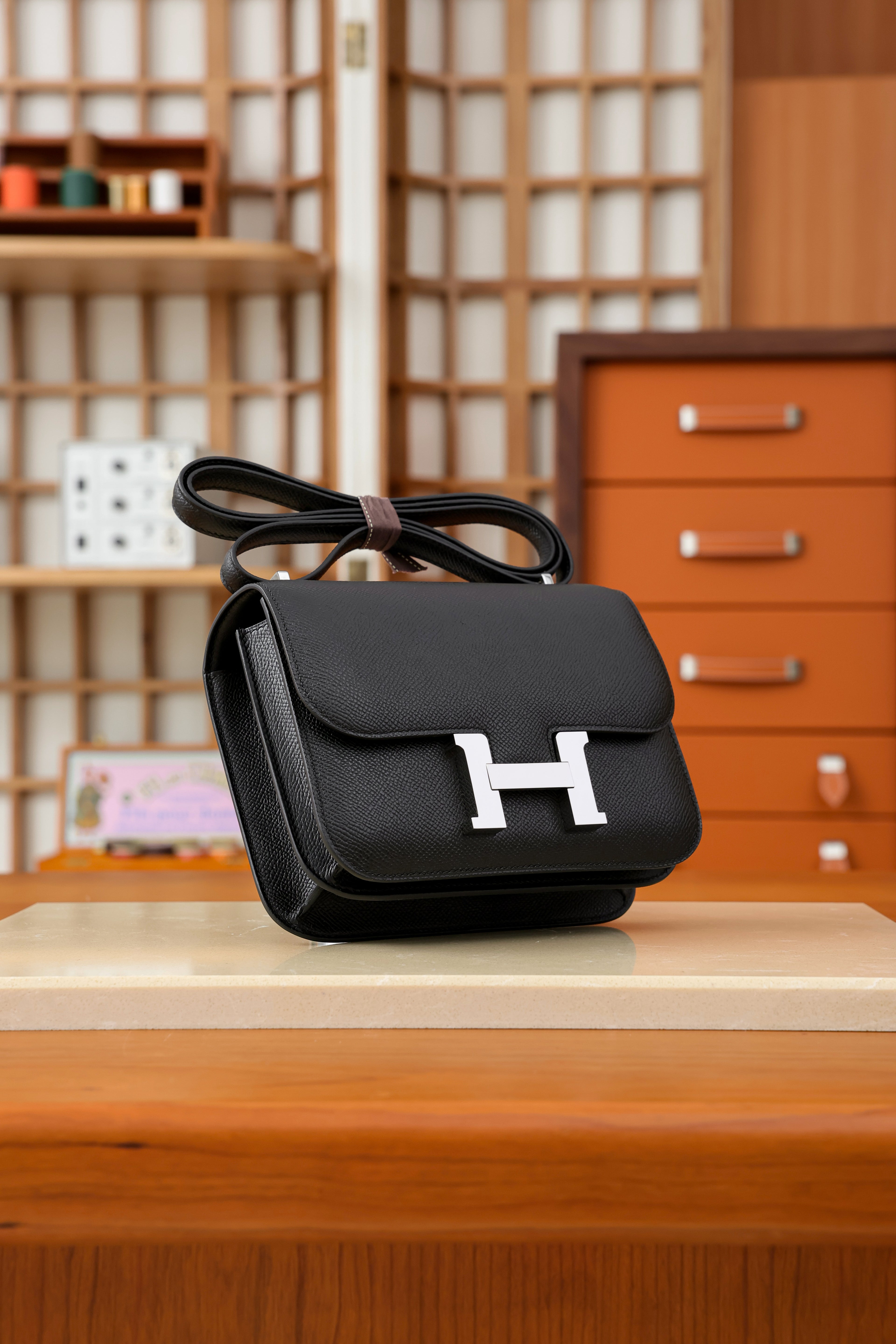 Constance- All Handmade Golden / Sliver Hardware Noir Ep eather