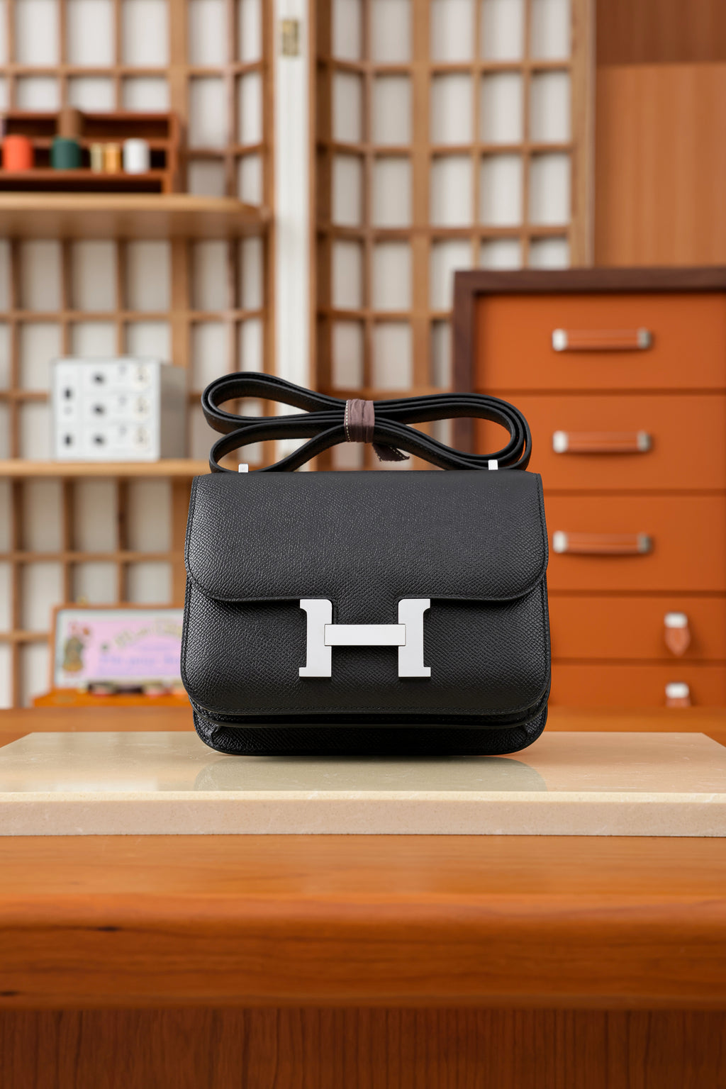 Constance- All Handmade Golden / Sliver Hardware Noir Ep eather