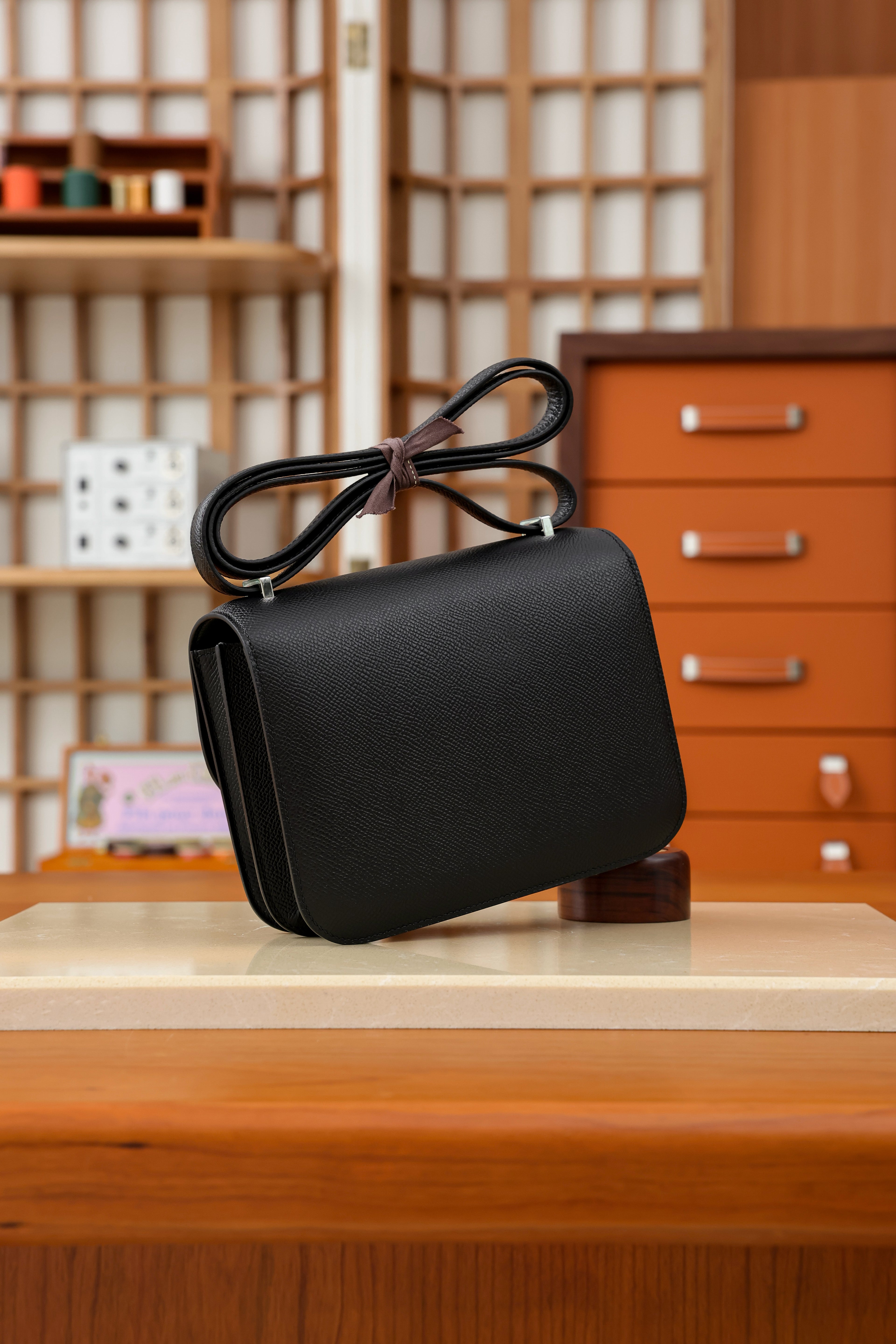 Constance- All Handmade Golden / Sliver Hardware Noir Ep eather