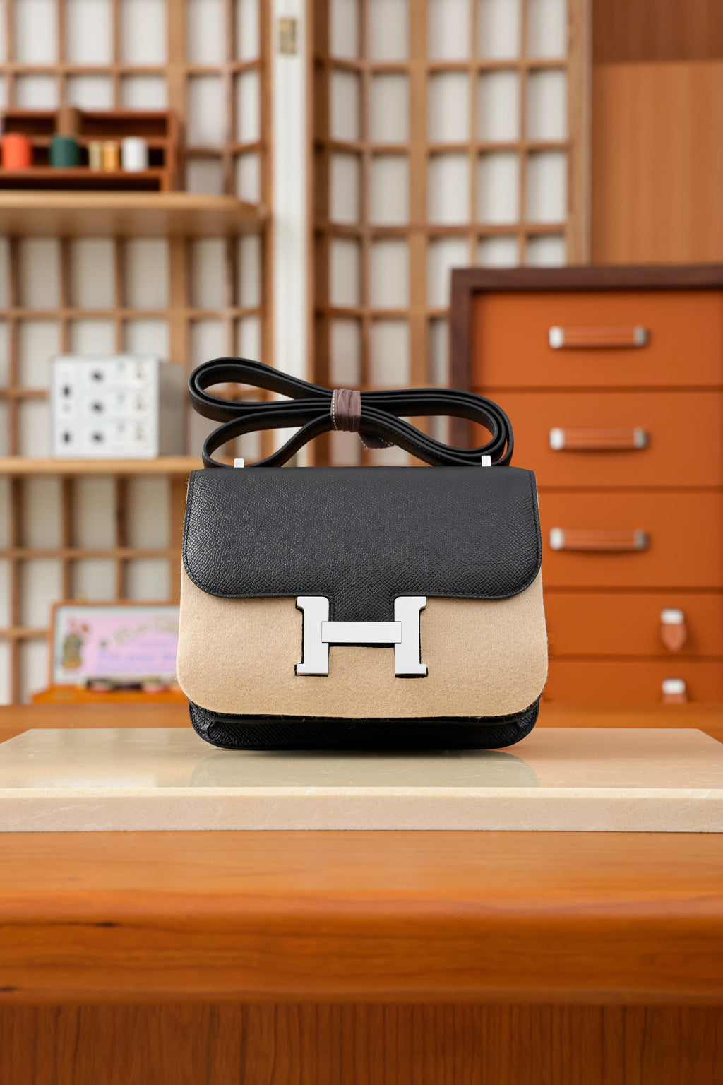 Constance- All Handmade Golden / Sliver Hardware Noir Ep eather