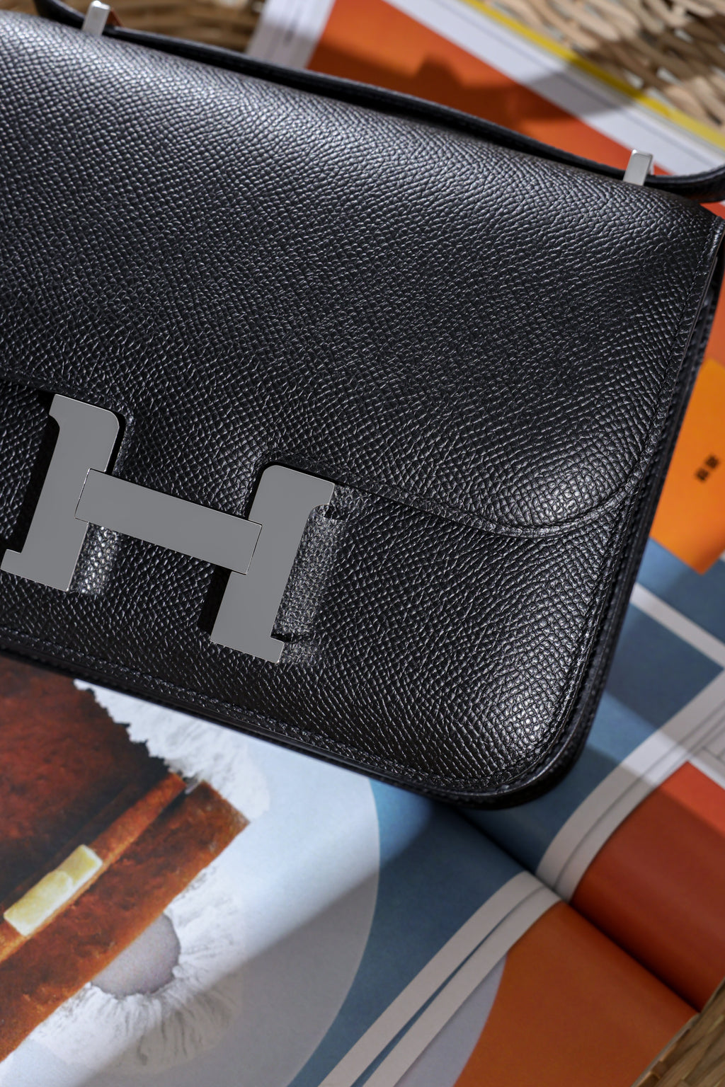 Constance- All Handmade Golden / Sliver Hardware Noir Ep eather