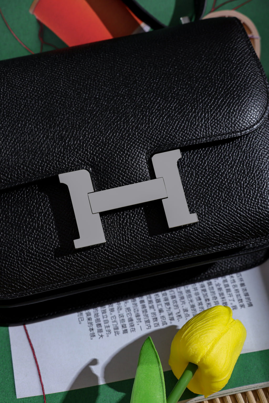 Constance- All Handmade Golden / Sliver Hardware Noir Ep eather